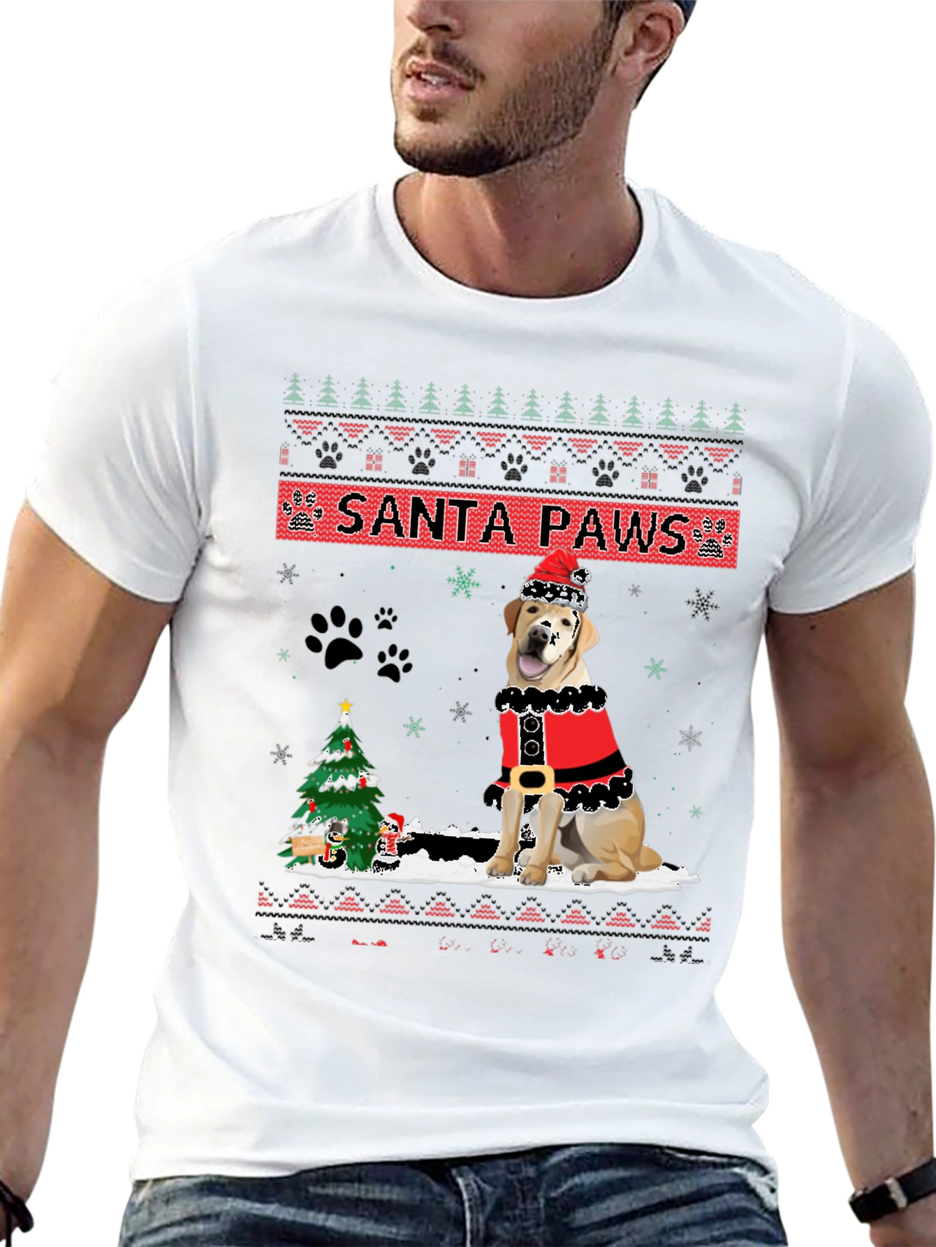 Santa Paws Dog Christmas T-Shirt