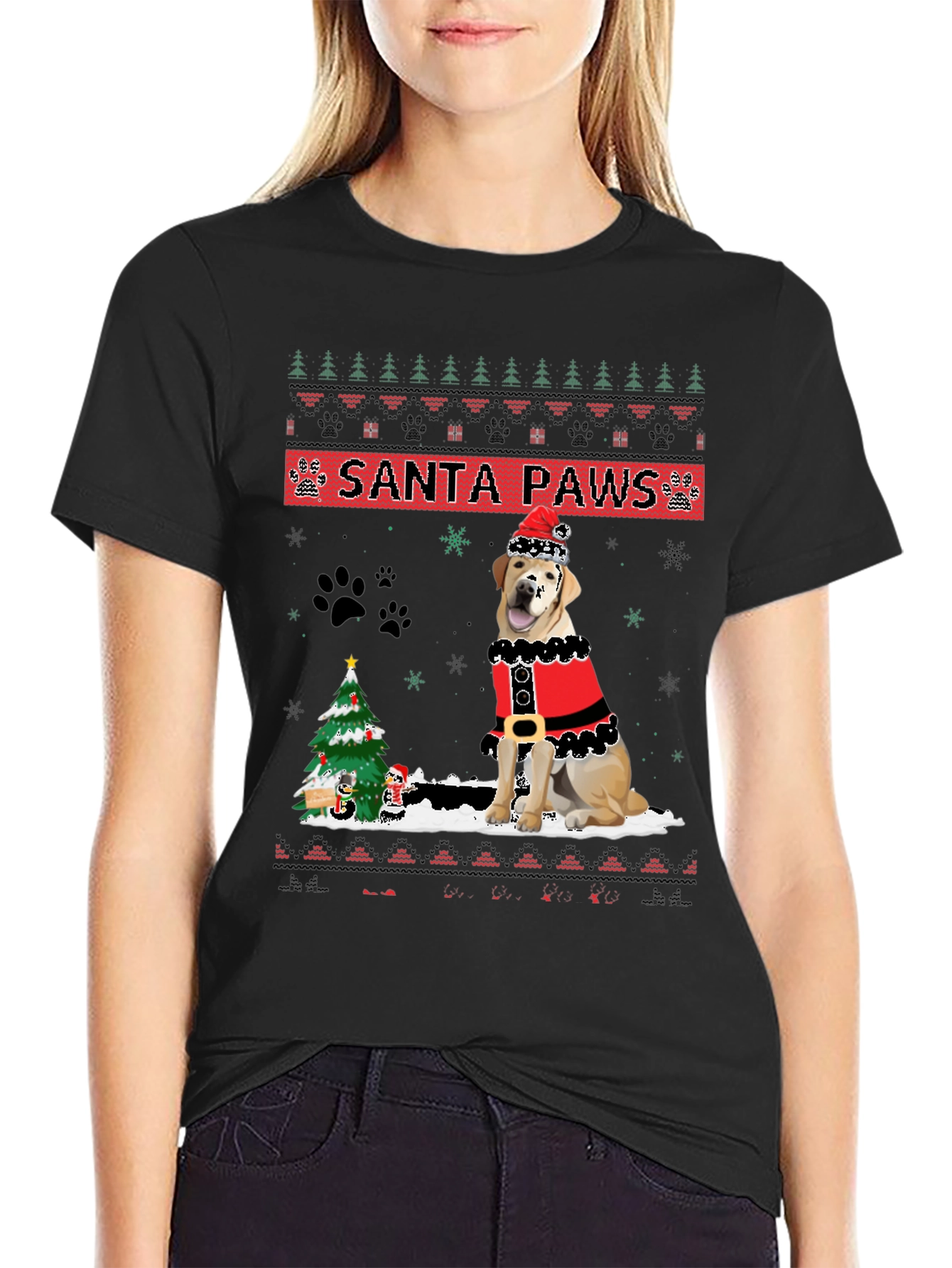 Santa Paws Dog Christmas T-Shirt