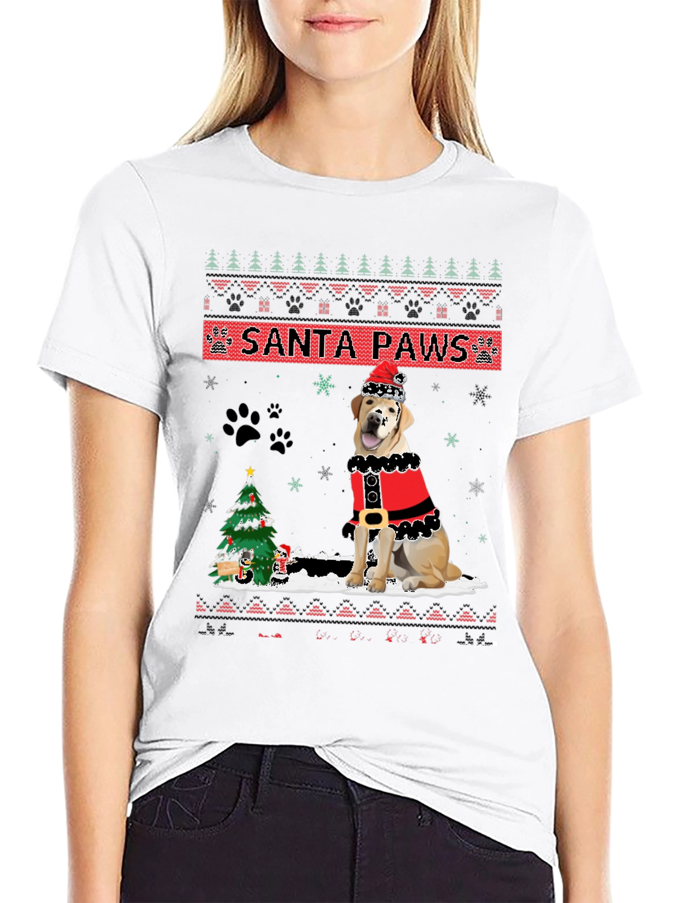 Santa Paws Dog Christmas T-Shirt