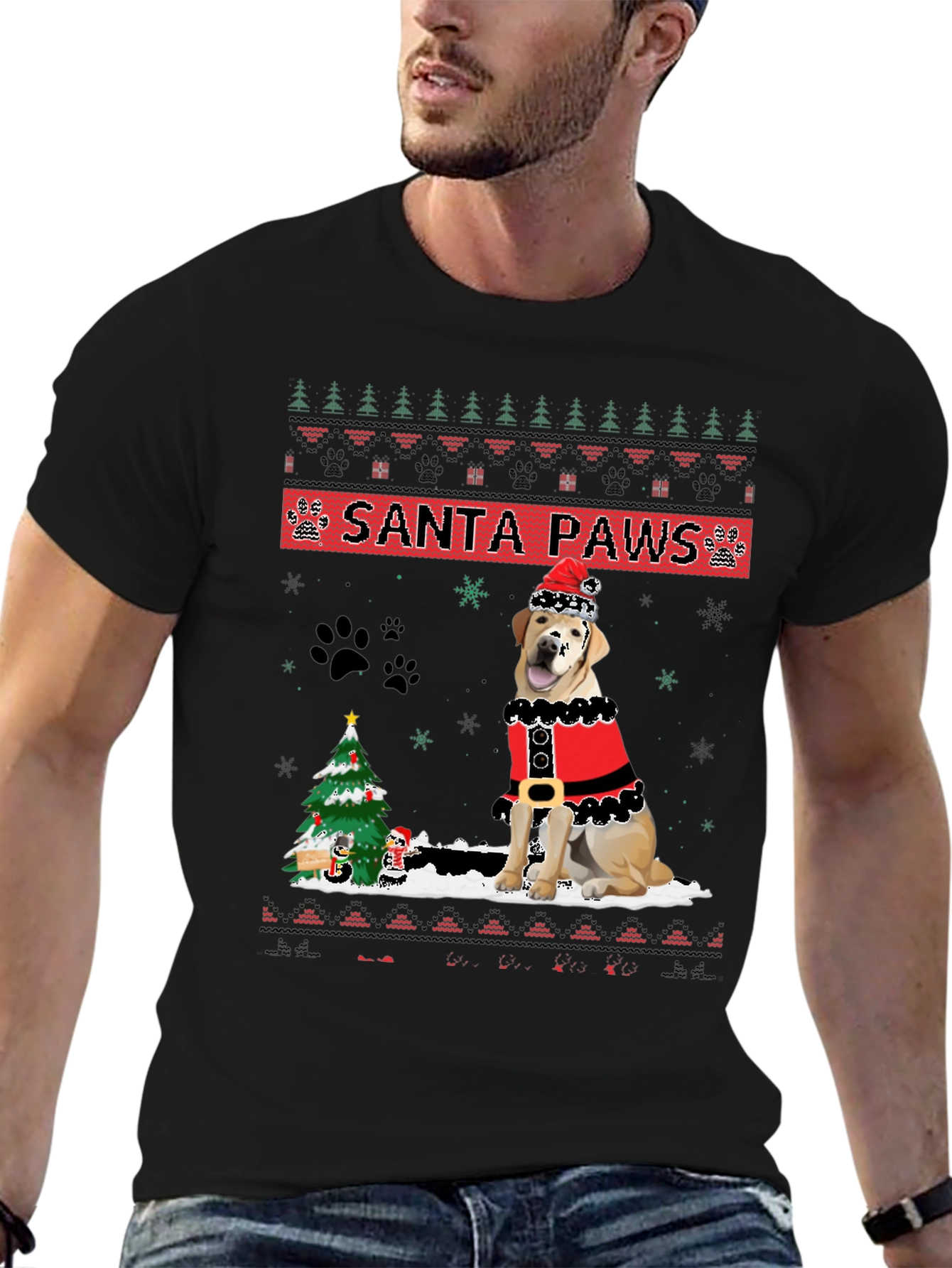 Santa Paws Dog Christmas T-Shirt