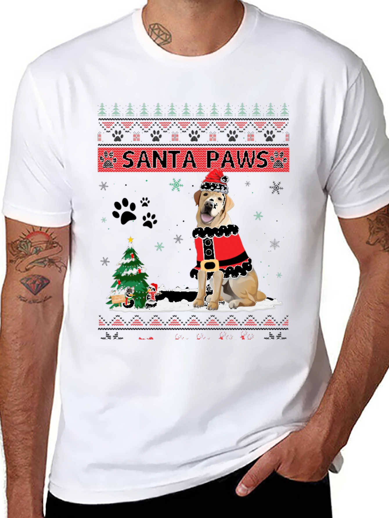 Santa Paws Dog Christmas T-Shirt