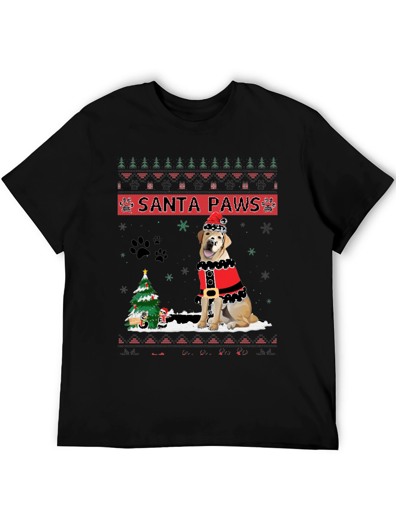 Santa Paws Dog Christmas T-Shirt