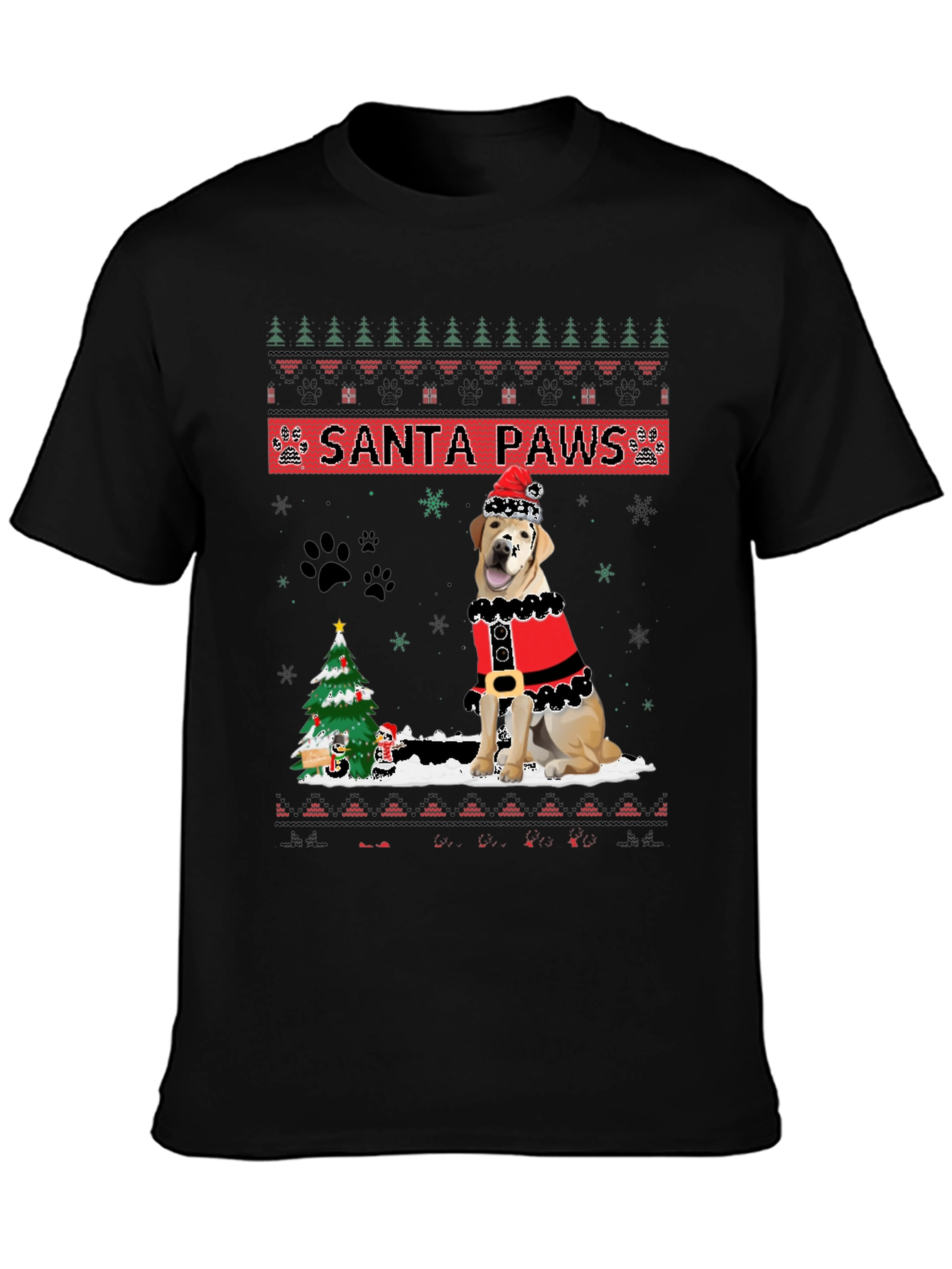Santa Paws Dog Christmas T-Shirt