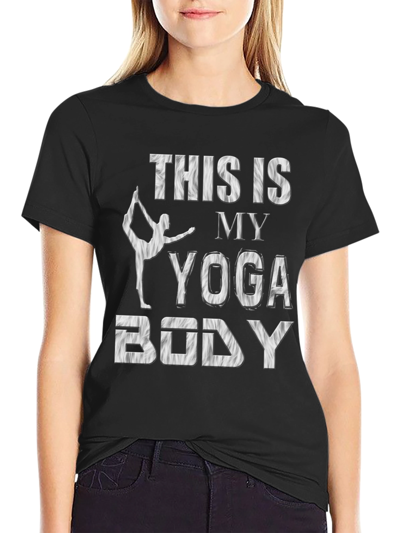 Yoga Body T-Shirt - Black Fitness Apparel