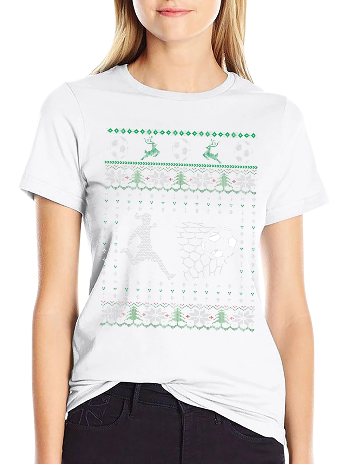 Soccer Ugly Christmas Sweater T-Shirt