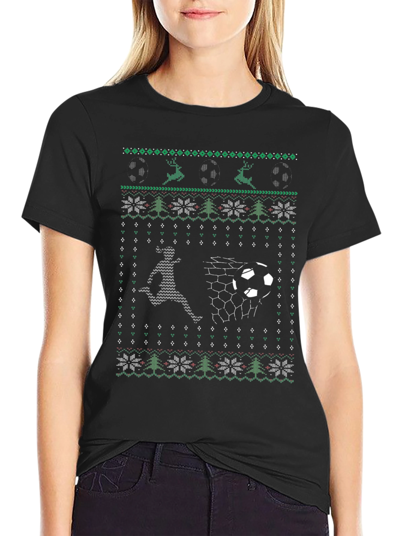 Soccer Ugly Christmas Sweater T-Shirt