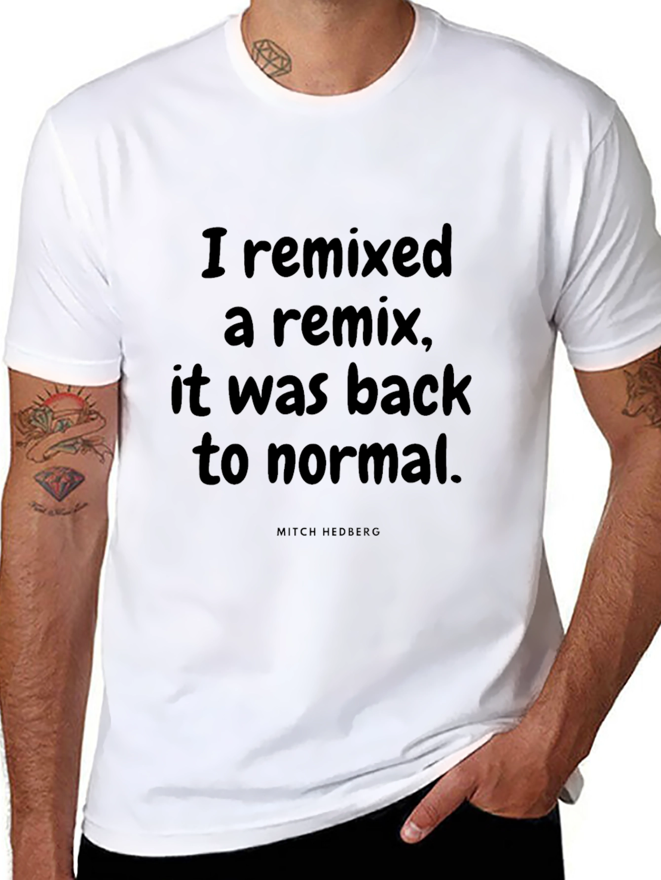 I Remixed A Remix Black Graphic T-Shirt