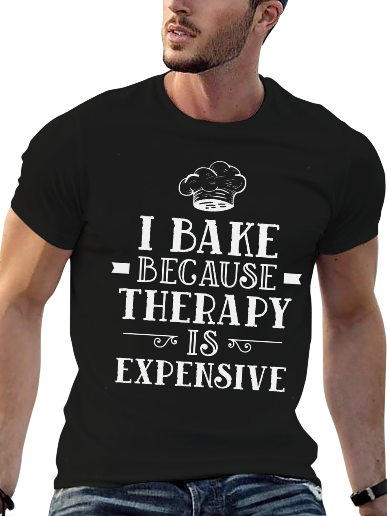 I Bake Because Therapy Is Expensive Graphic Tee