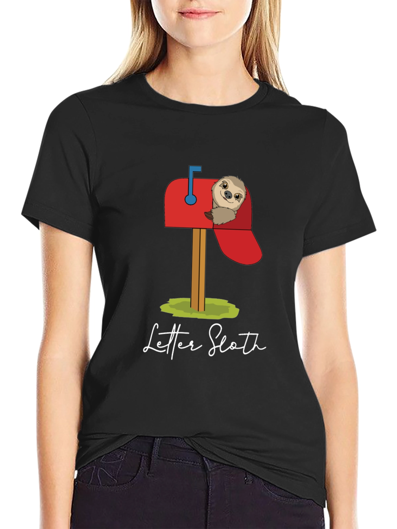 Letter Sloth Graphic T-Shirt - Cute & Comfy
