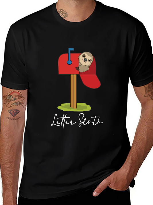 Letter Sloth Graphic T-Shirt - Cute & Comfy