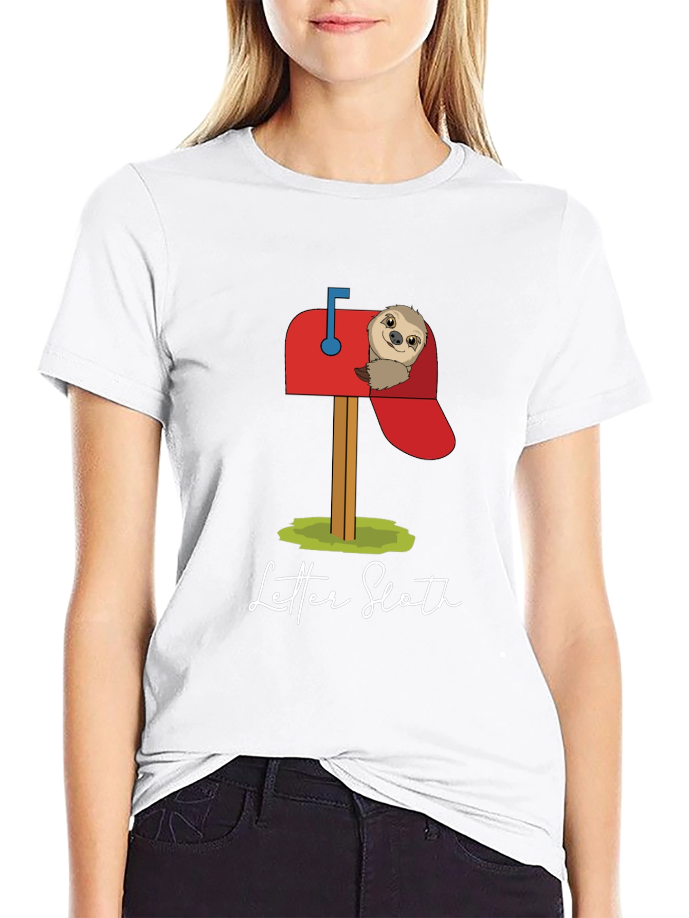 Letter Sloth Graphic T-Shirt - Cute & Comfy