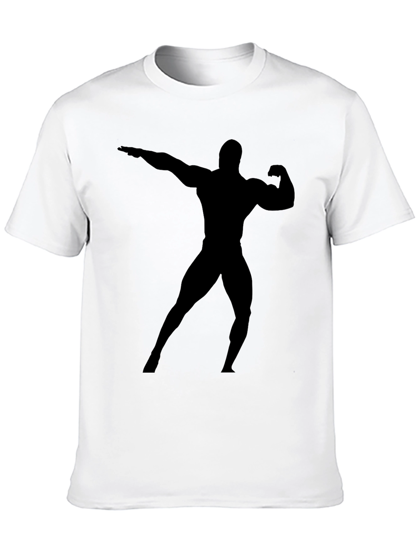 Mens Black Bodybuilder Graphic T-Shirt