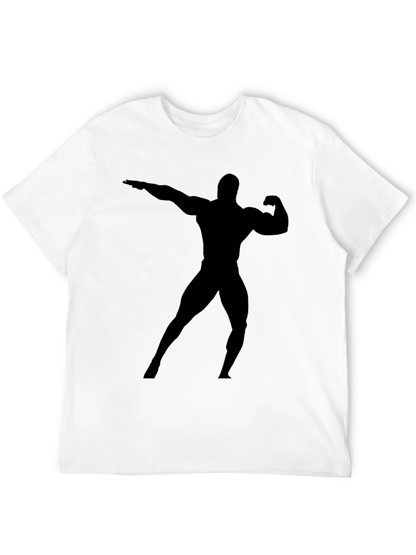 Mens Black Bodybuilder Graphic T-Shirt