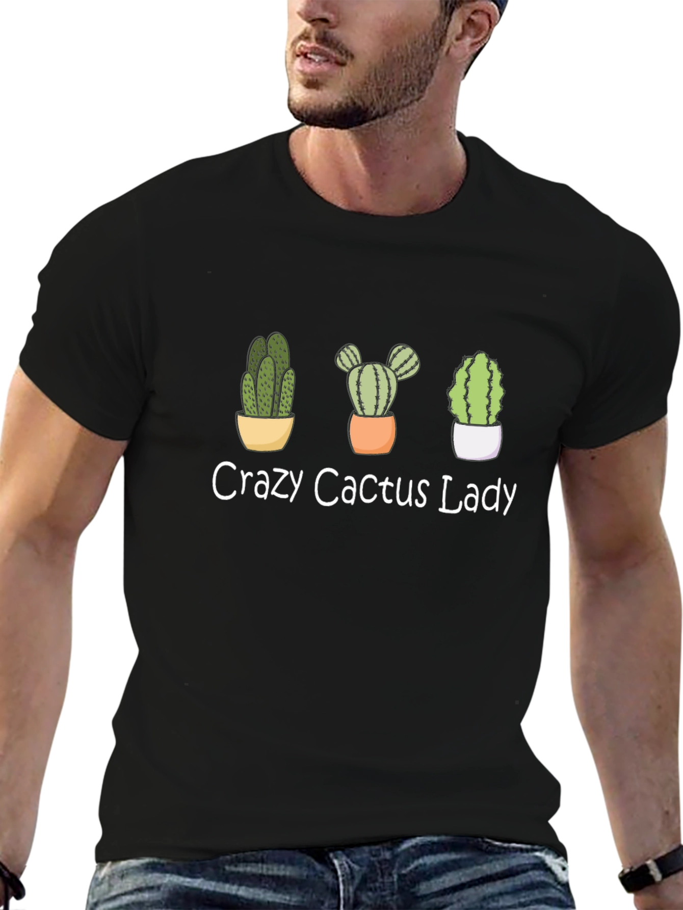 Crazy Cactus Lady Graphic T-Shirt