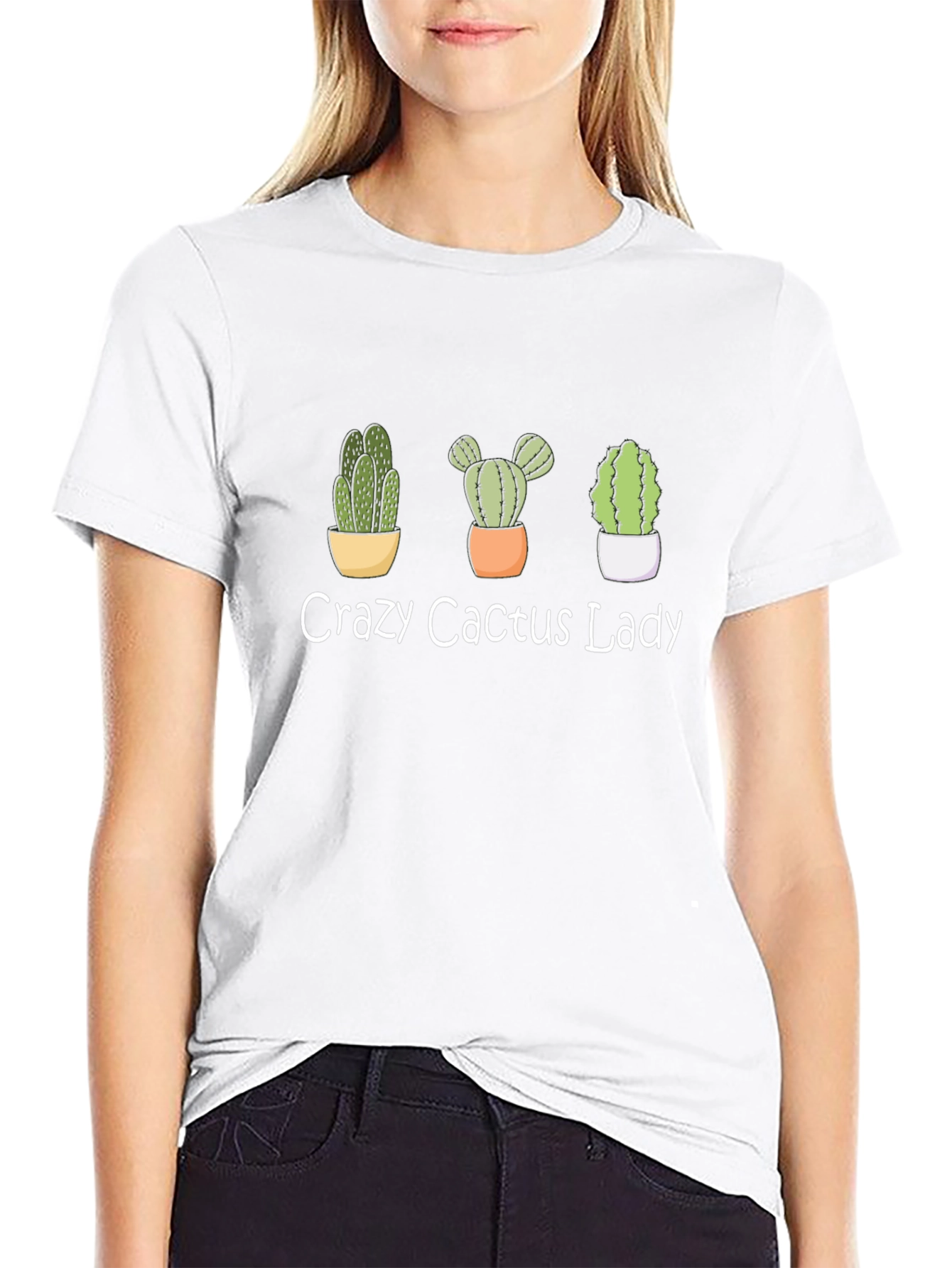 Crazy Cactus Lady Graphic T-Shirt