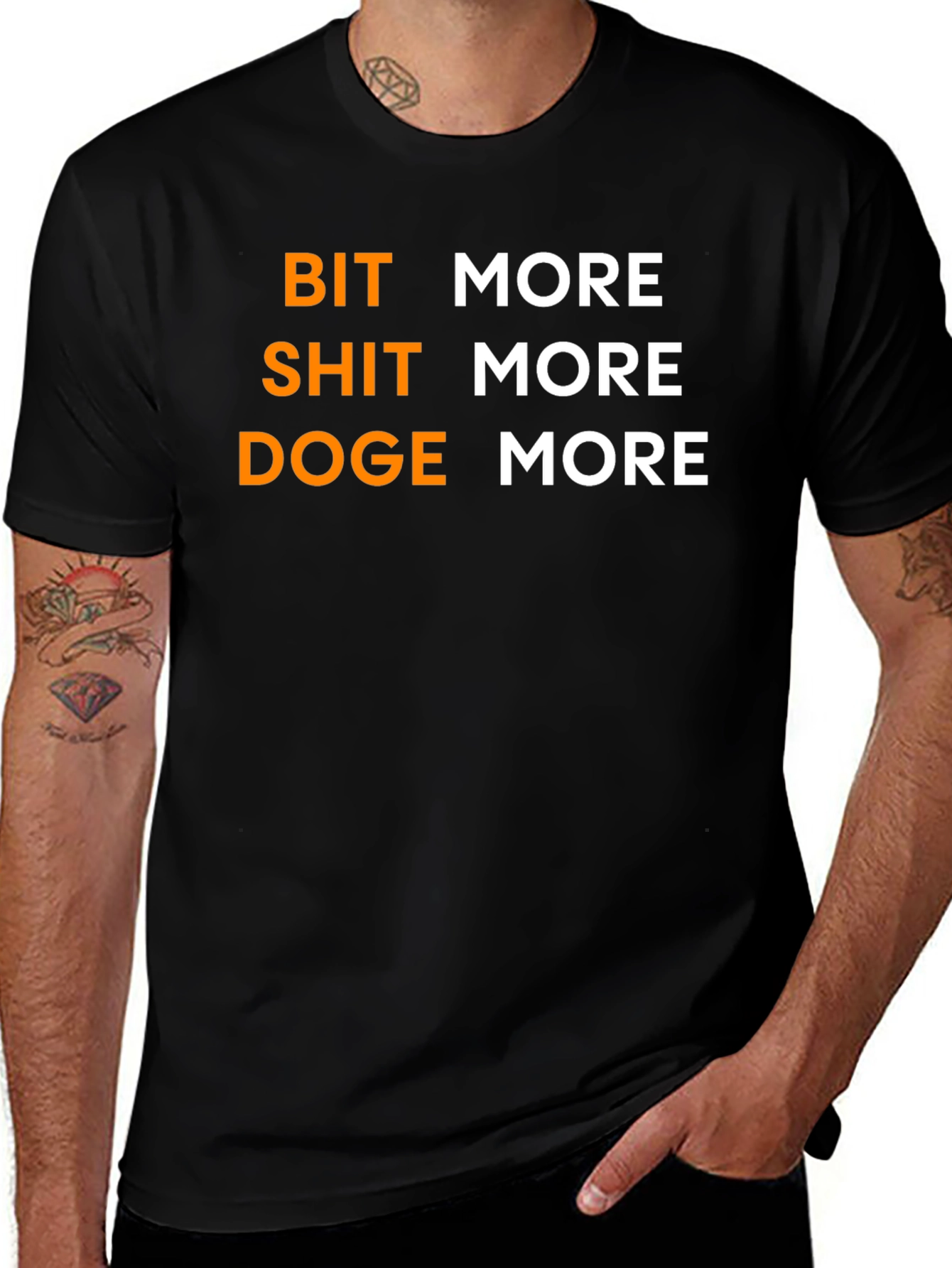 Bit Shit Doge More Black T-Shirt