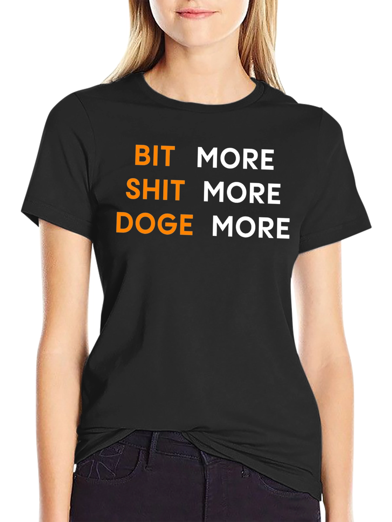 Bit Shit Doge More Black T-Shirt