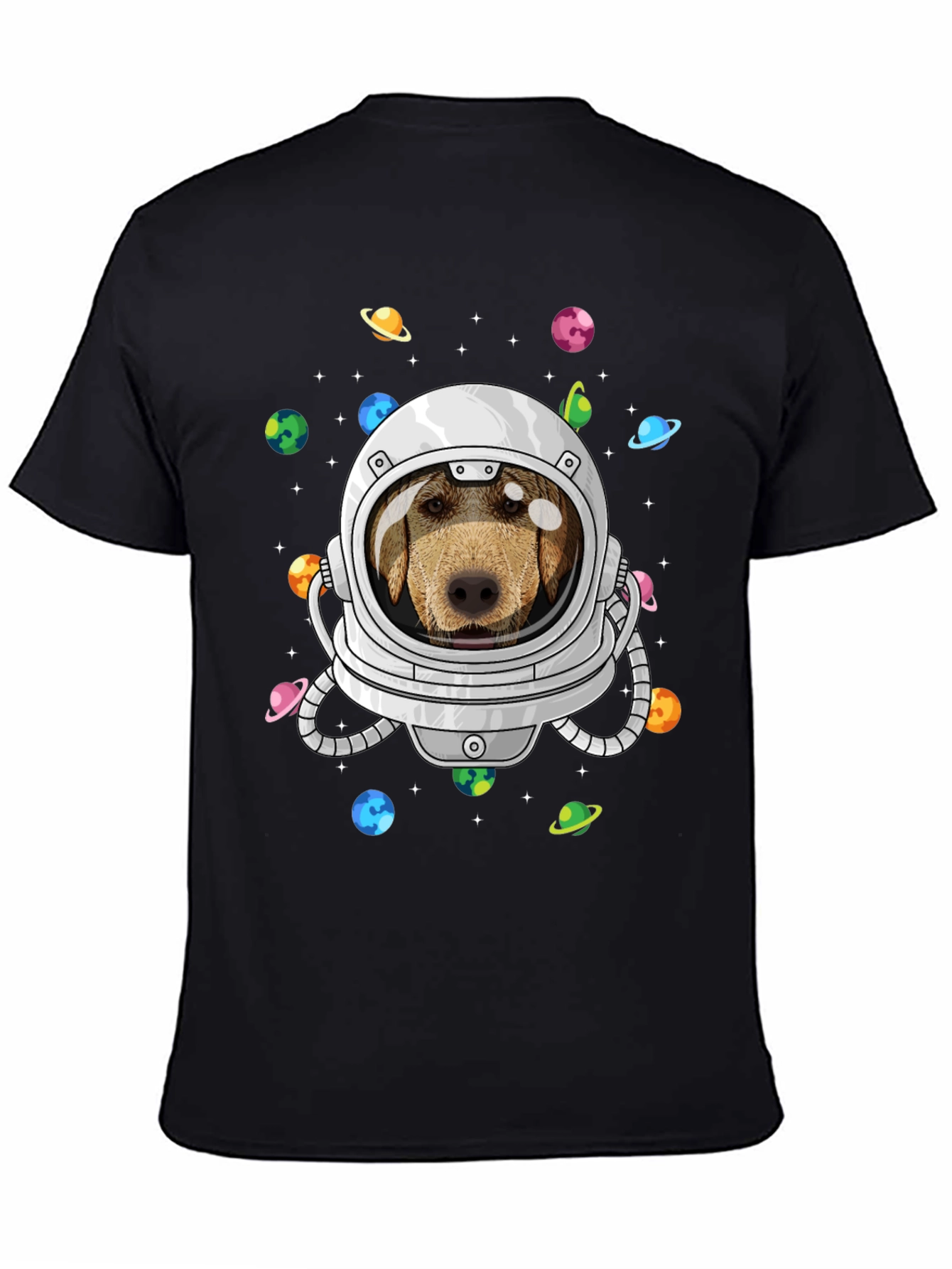 Dog Astronaut T-Shirt Space Planets