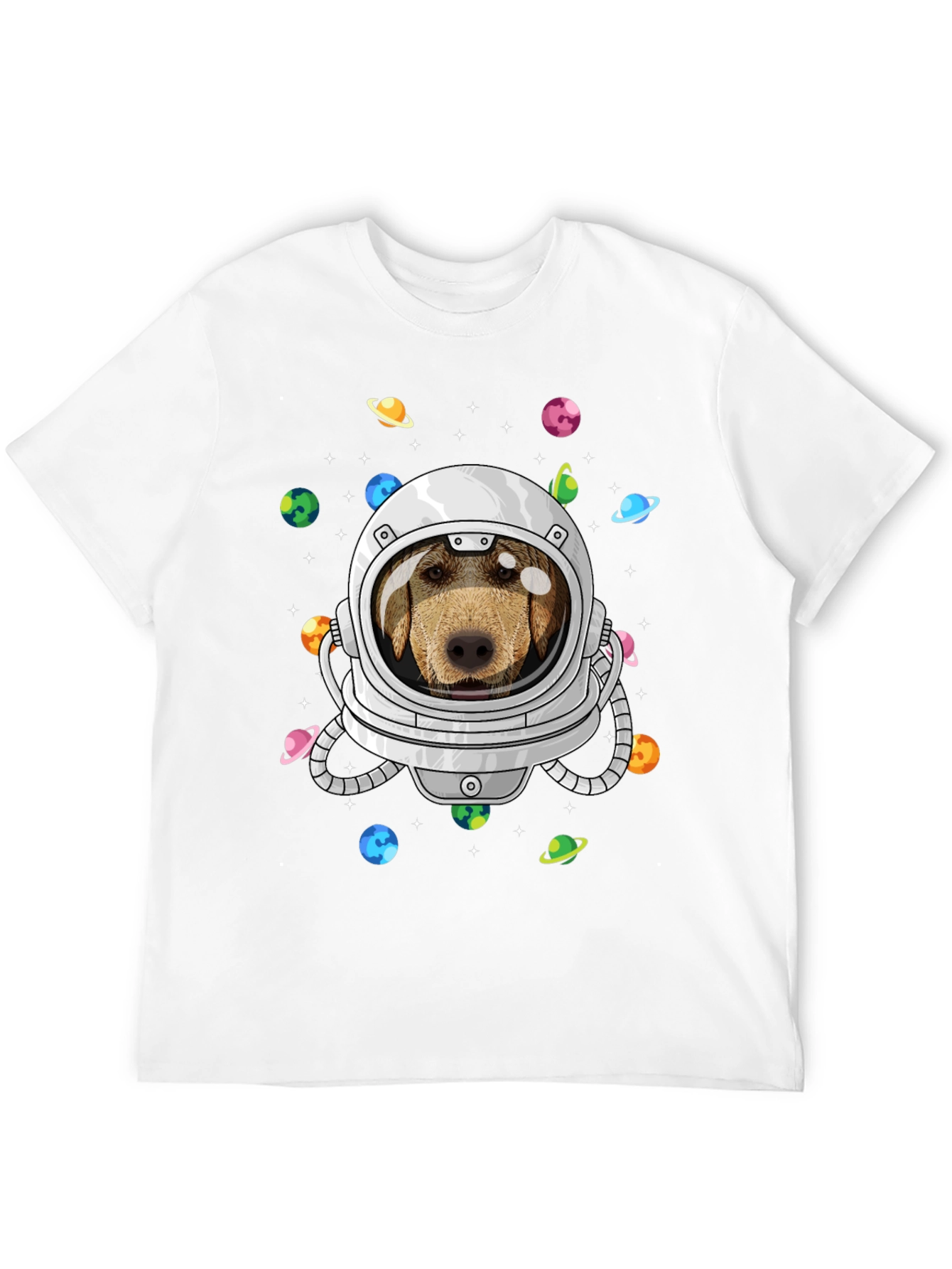 Dog Astronaut T-Shirt Space Planets