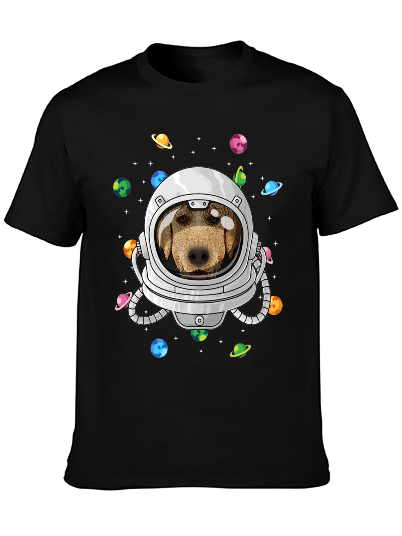 Dog Astronaut T-Shirt Space Planets