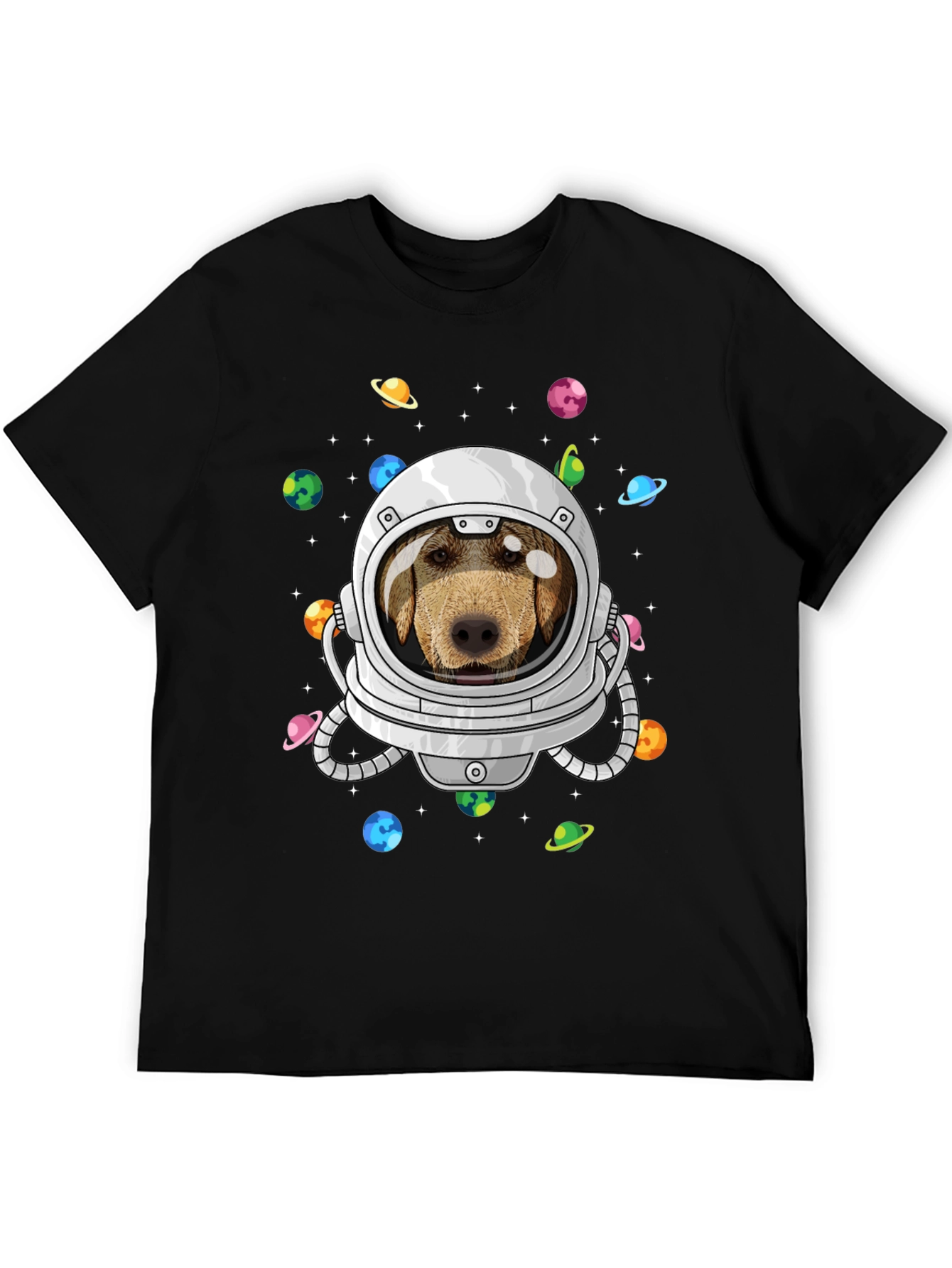 Dog Astronaut T-Shirt Space Planets