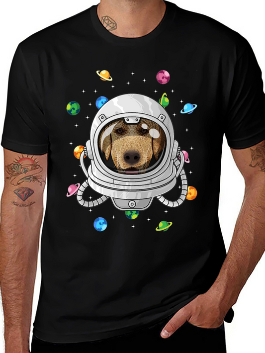 Dog Astronaut T-Shirt Space Planets