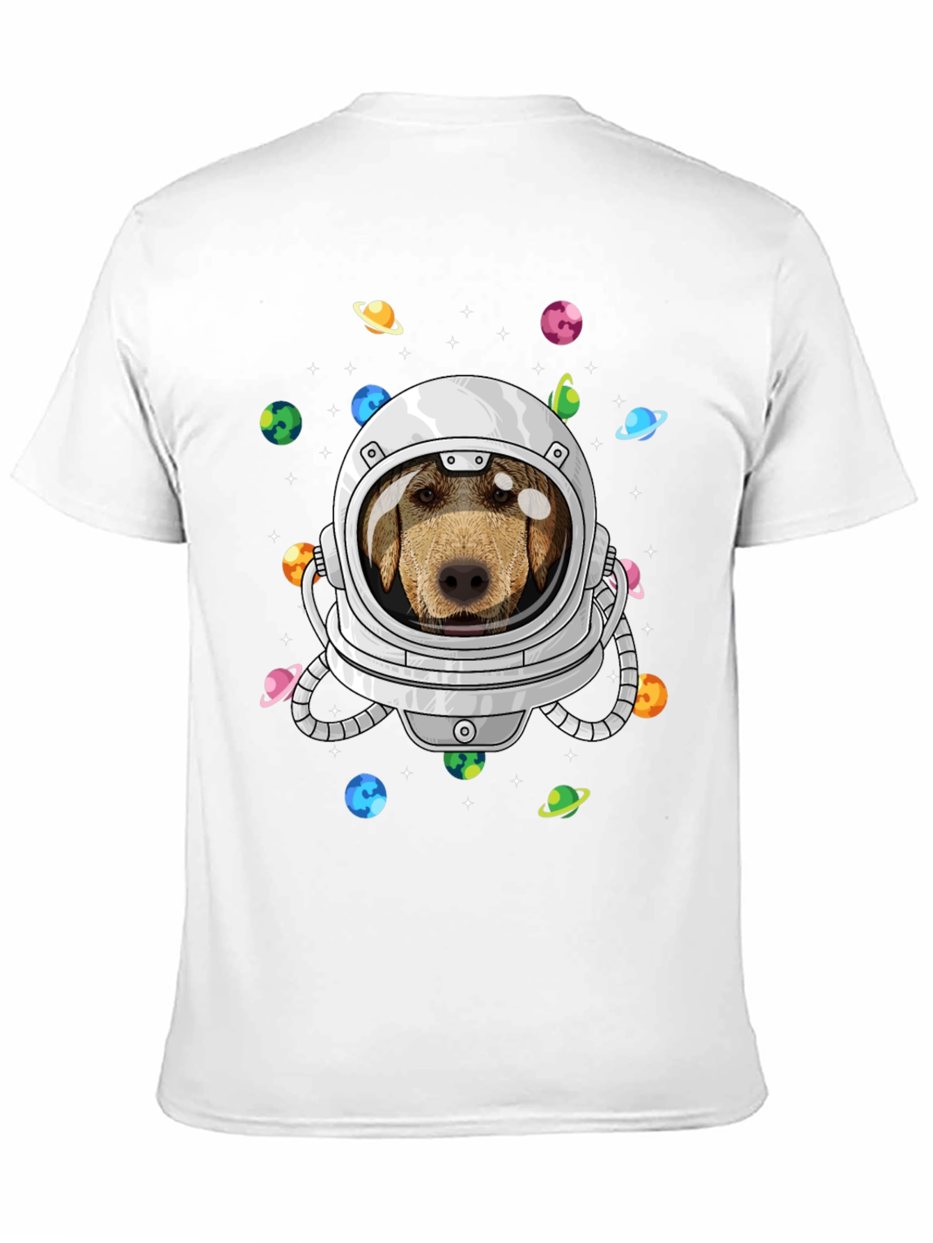 Dog Astronaut T-Shirt Space Planets