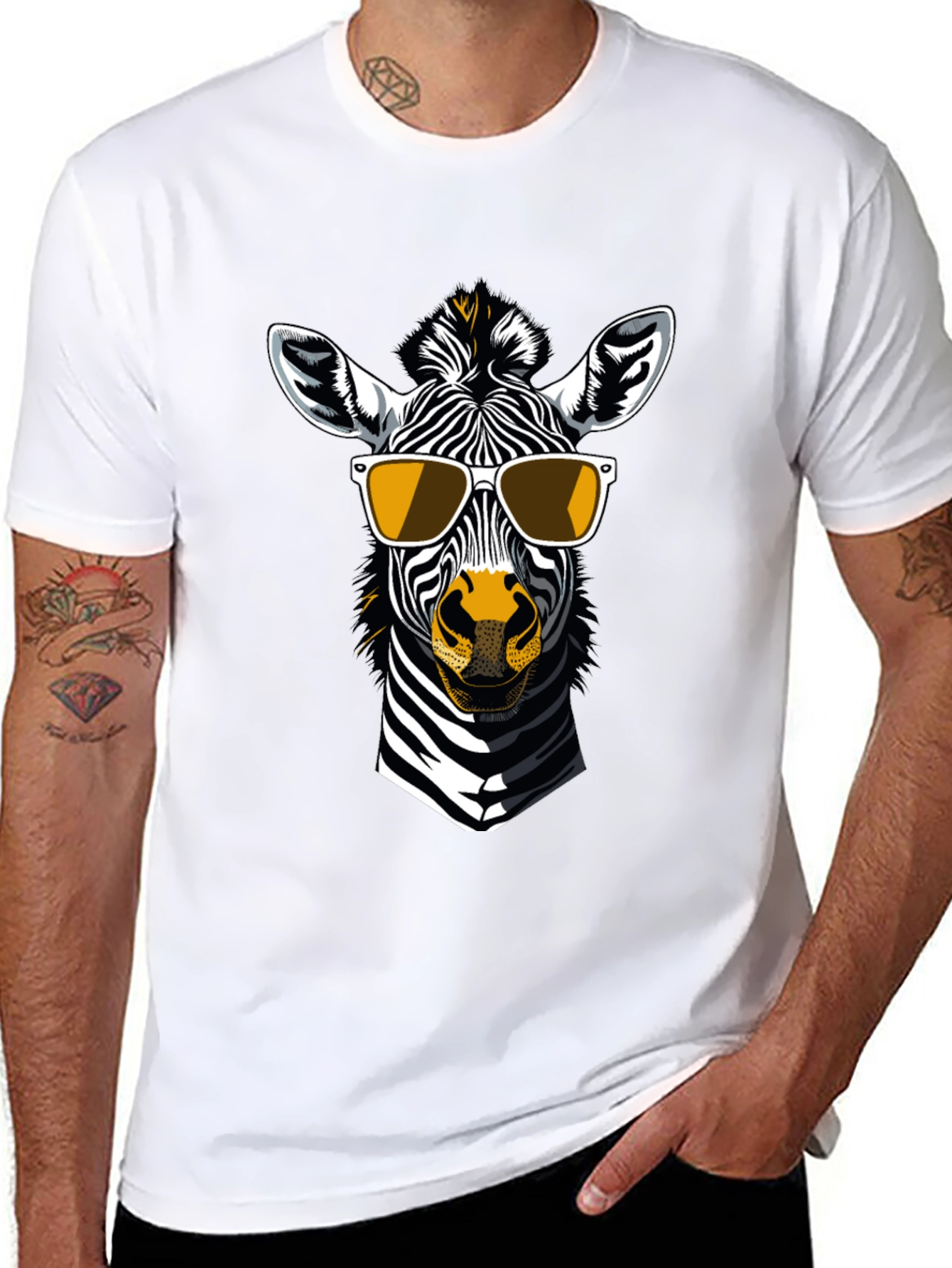 Cool Zebra Graphic T-Shirt