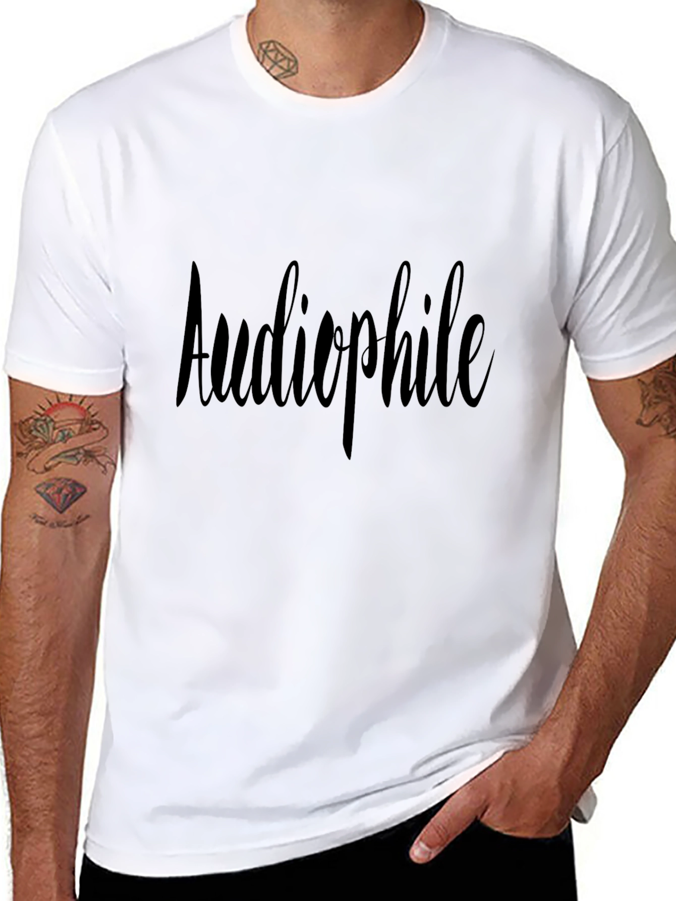 Audiophile Black T-Shirt: Music Lover Tee
