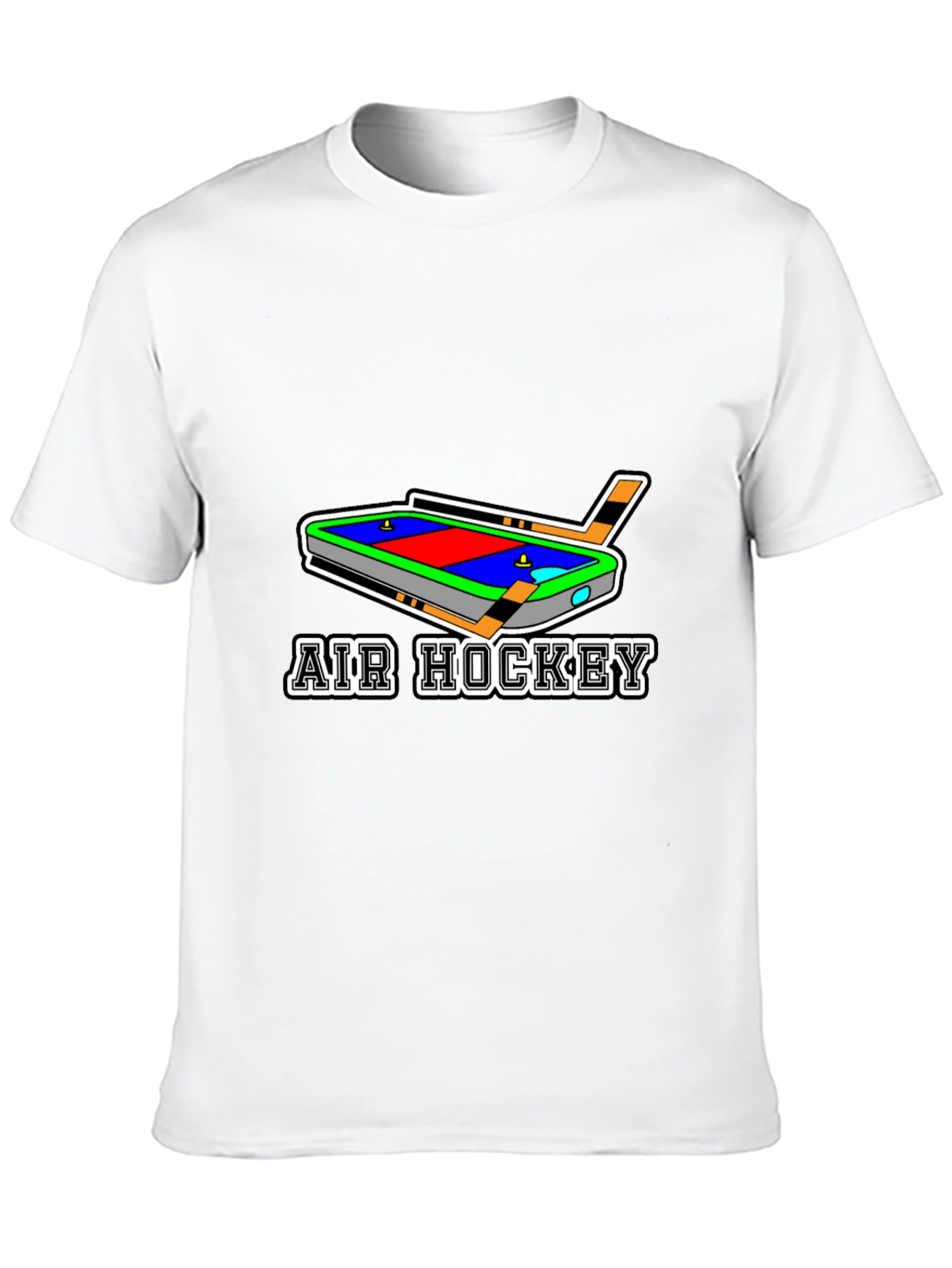Air Hockey T-Shirt - Black Cotton Blend Graphic Tee