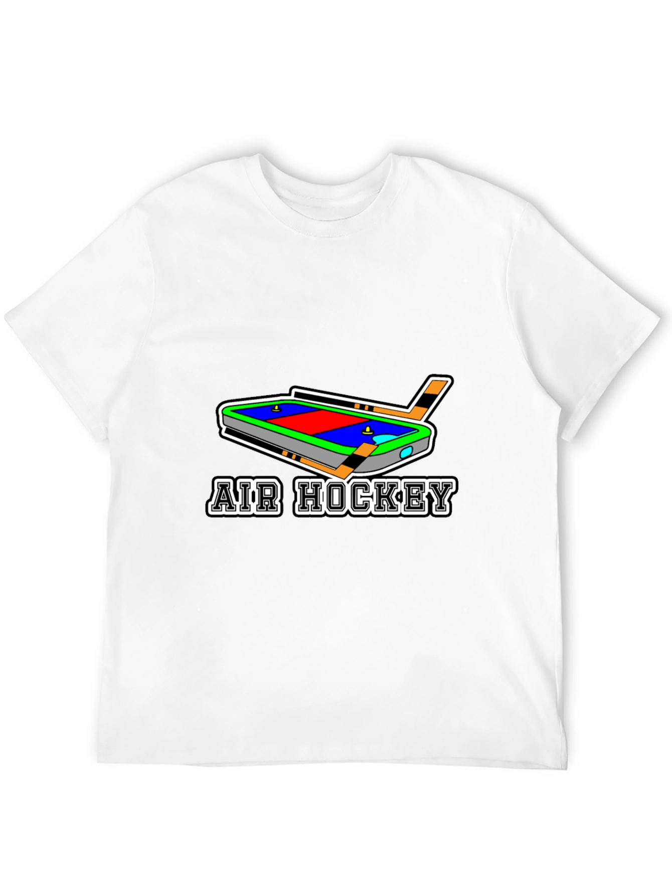Air Hockey T-Shirt - Black Cotton Blend Graphic Tee