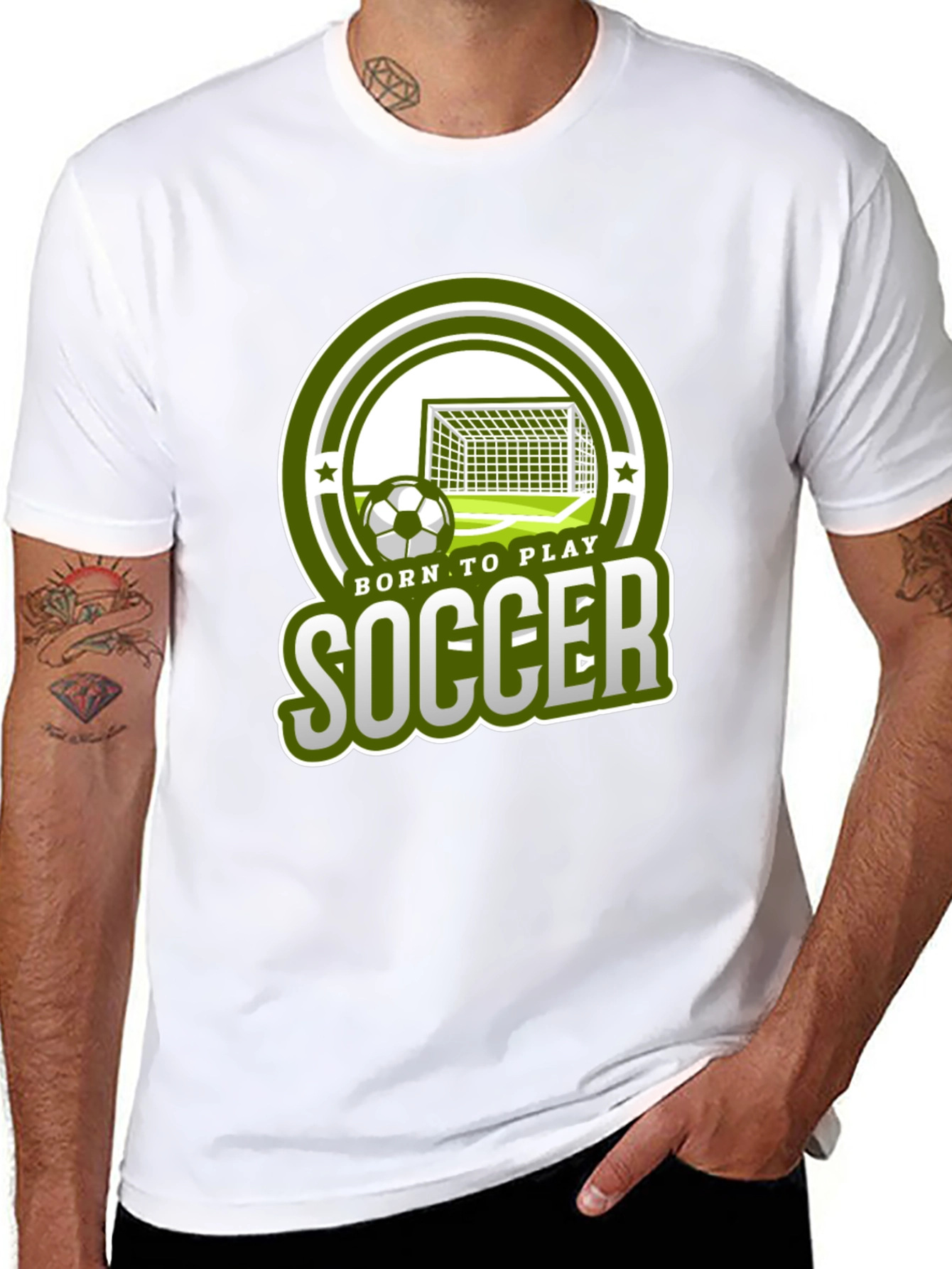 Born To Play Soccer Graphic T-Shirt