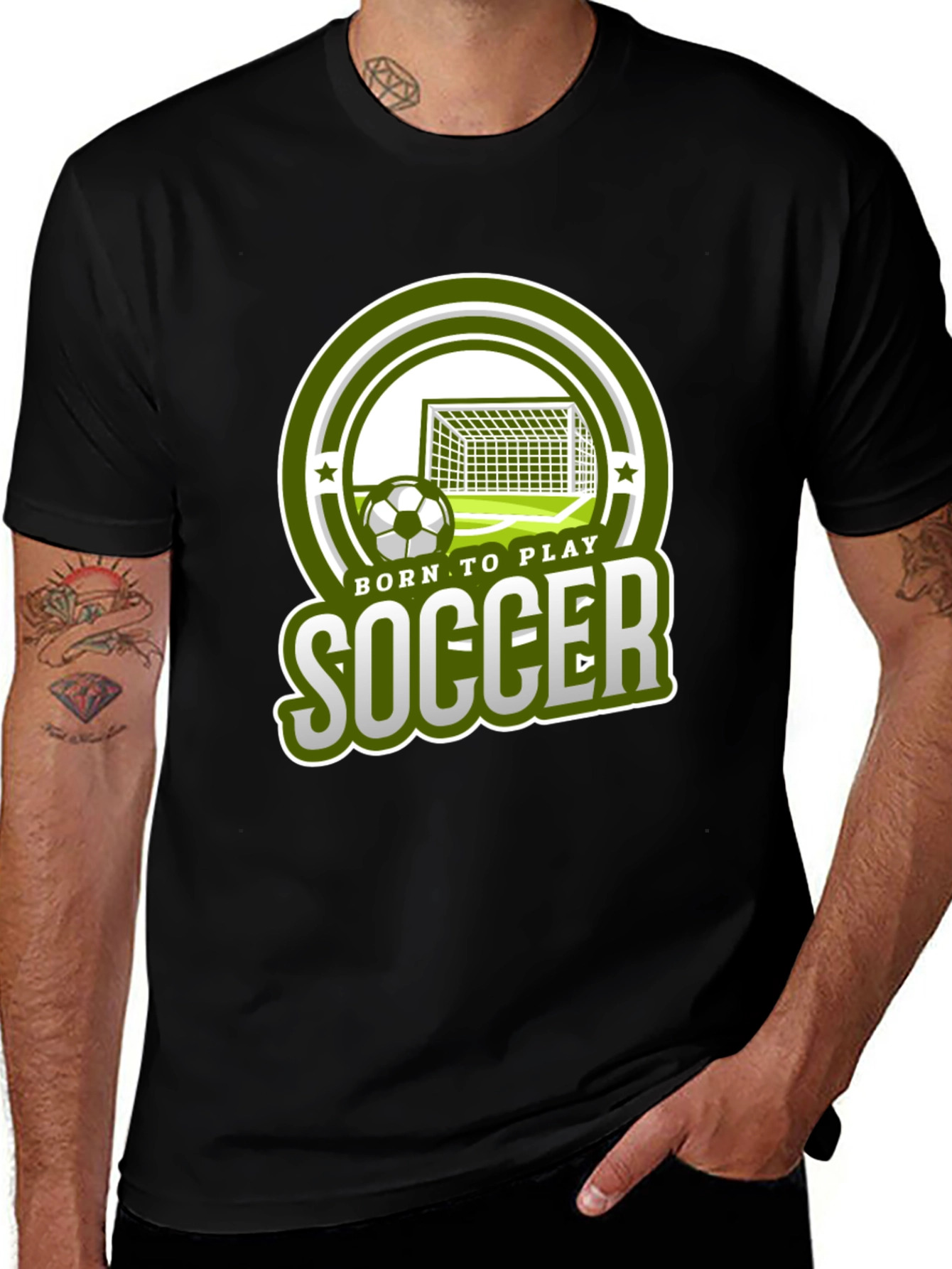 Born To Play Soccer Graphic T-Shirt