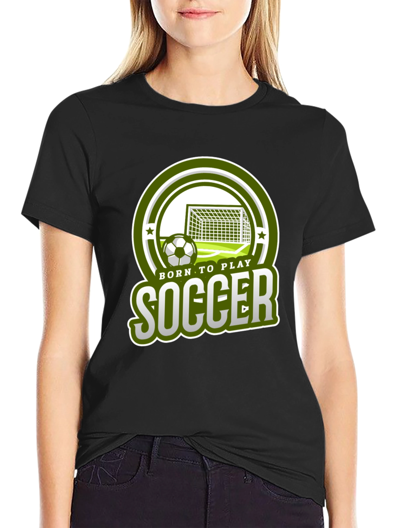 Born To Play Soccer Graphic T-Shirt