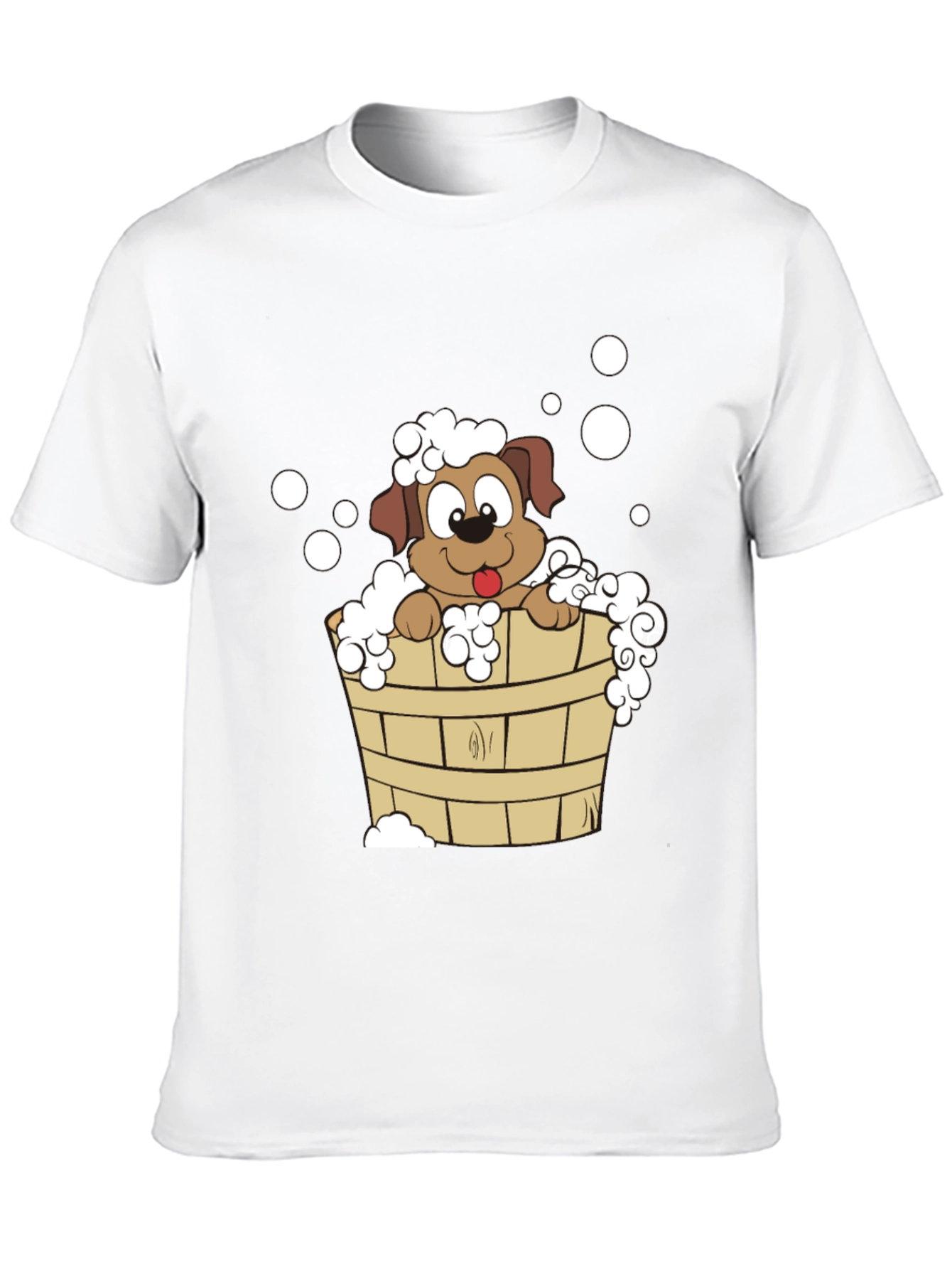 Dog in Tub T-Shirt - Cute Cartoon Puppy