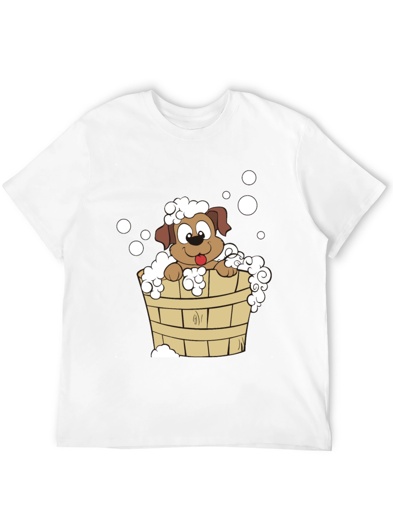 Dog in Tub T-Shirt - Cute Cartoon Puppy
