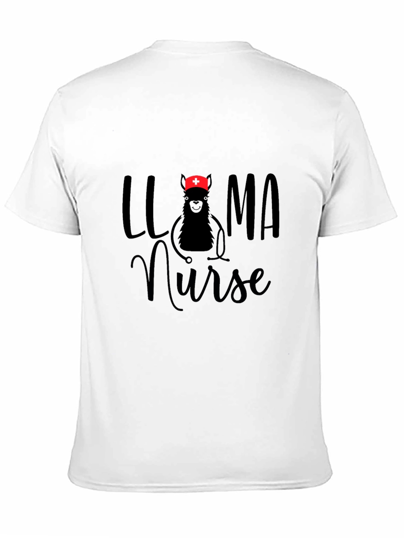 Llama Nurse Graphic T-Shirt - Unisex Black Tee