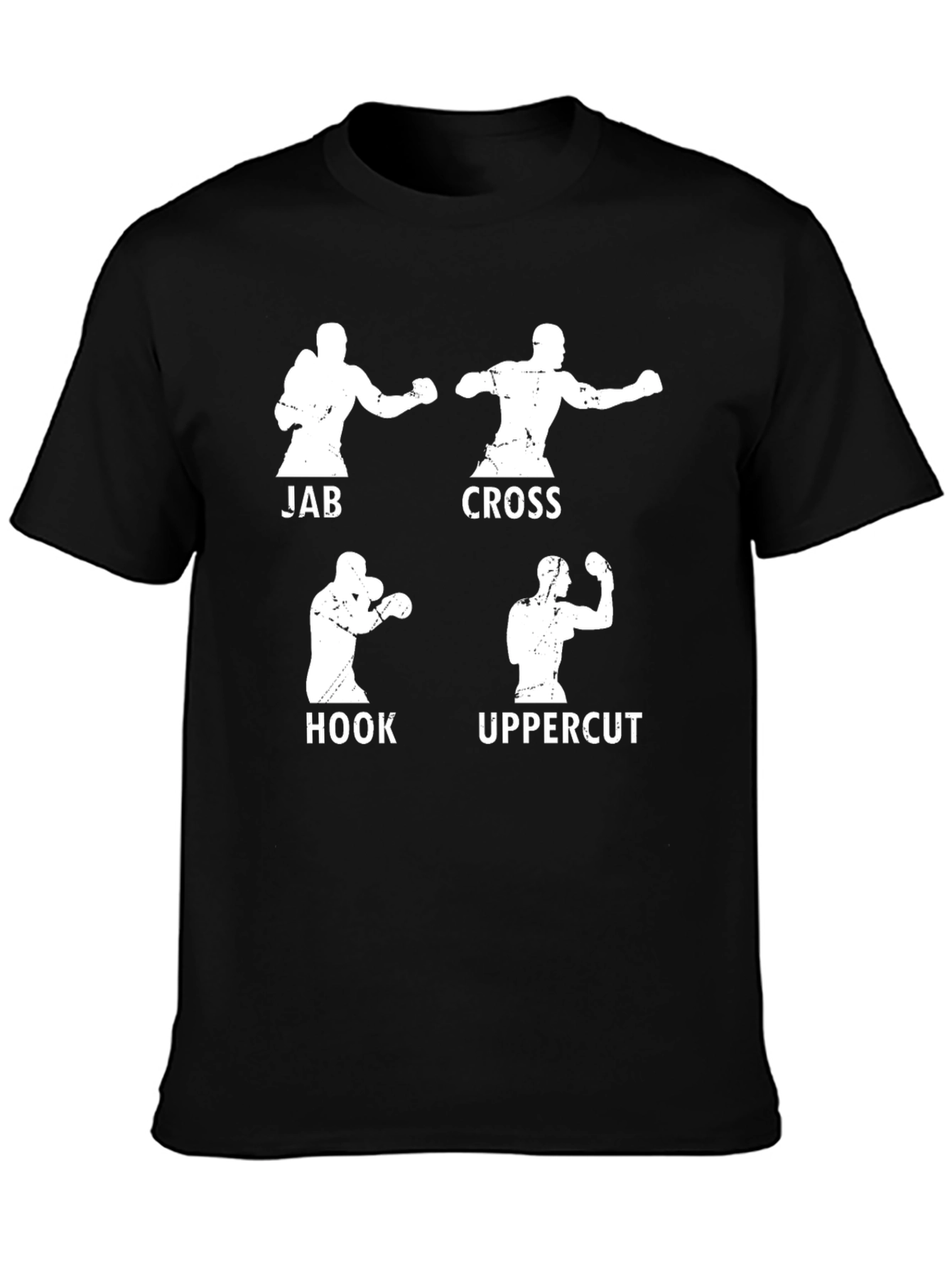 Boxing Stance Graphic T-Shirt - Jab Cross Hook Uppercut