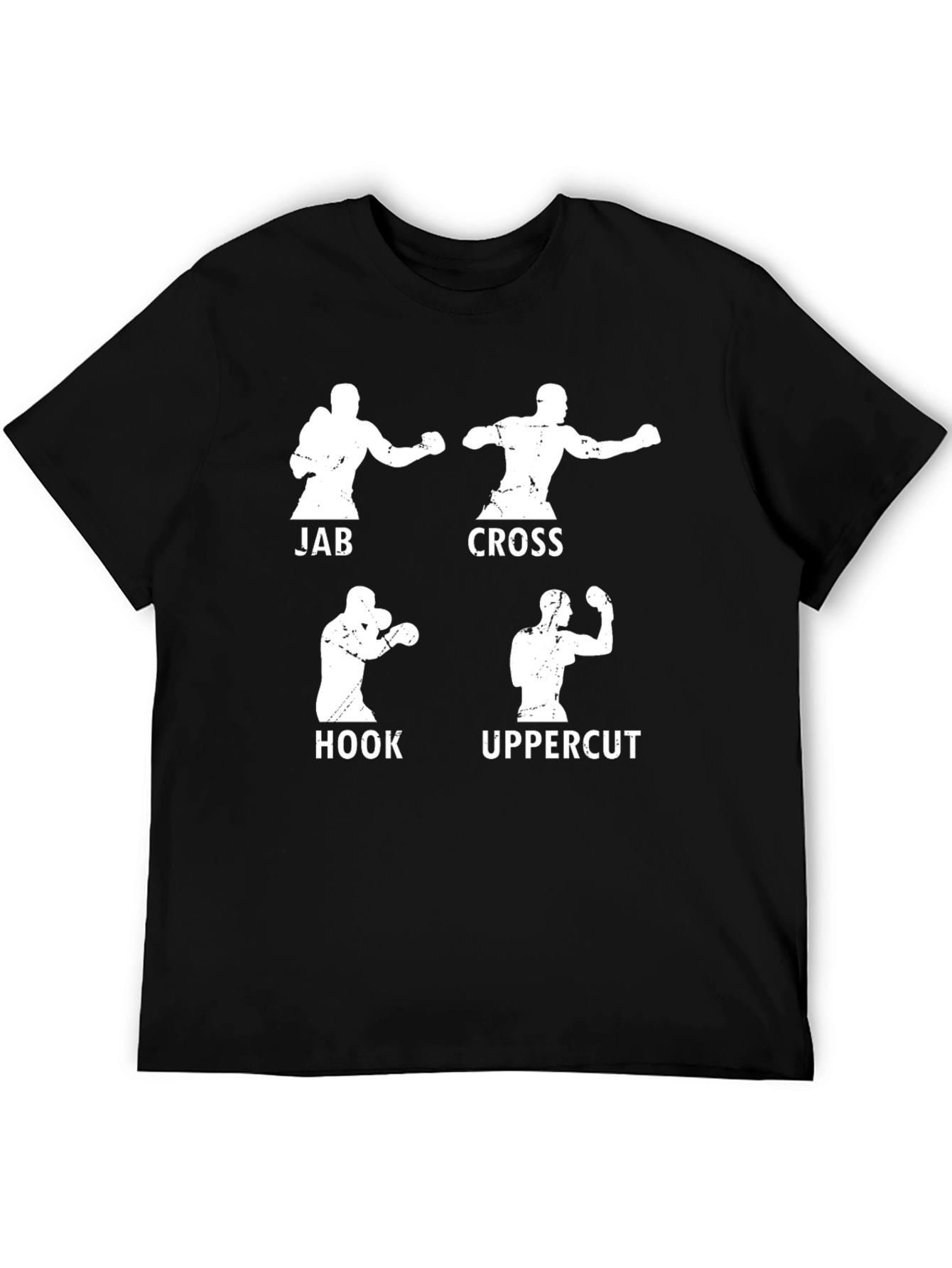 Boxing Stance Graphic T-Shirt - Jab Cross Hook Uppercut