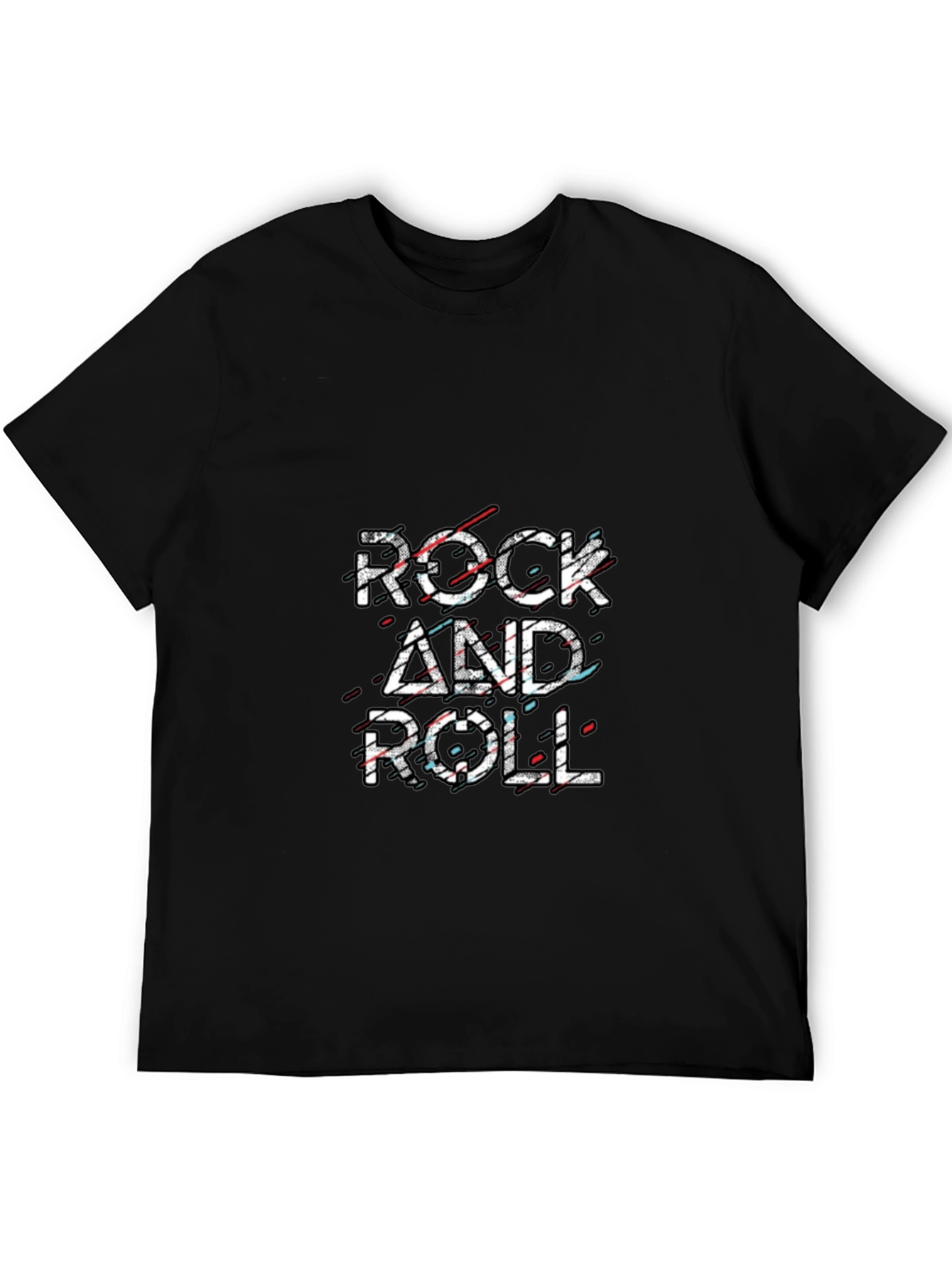 Rock and Roll Graphic T-Shirt - Stylish Black Tee