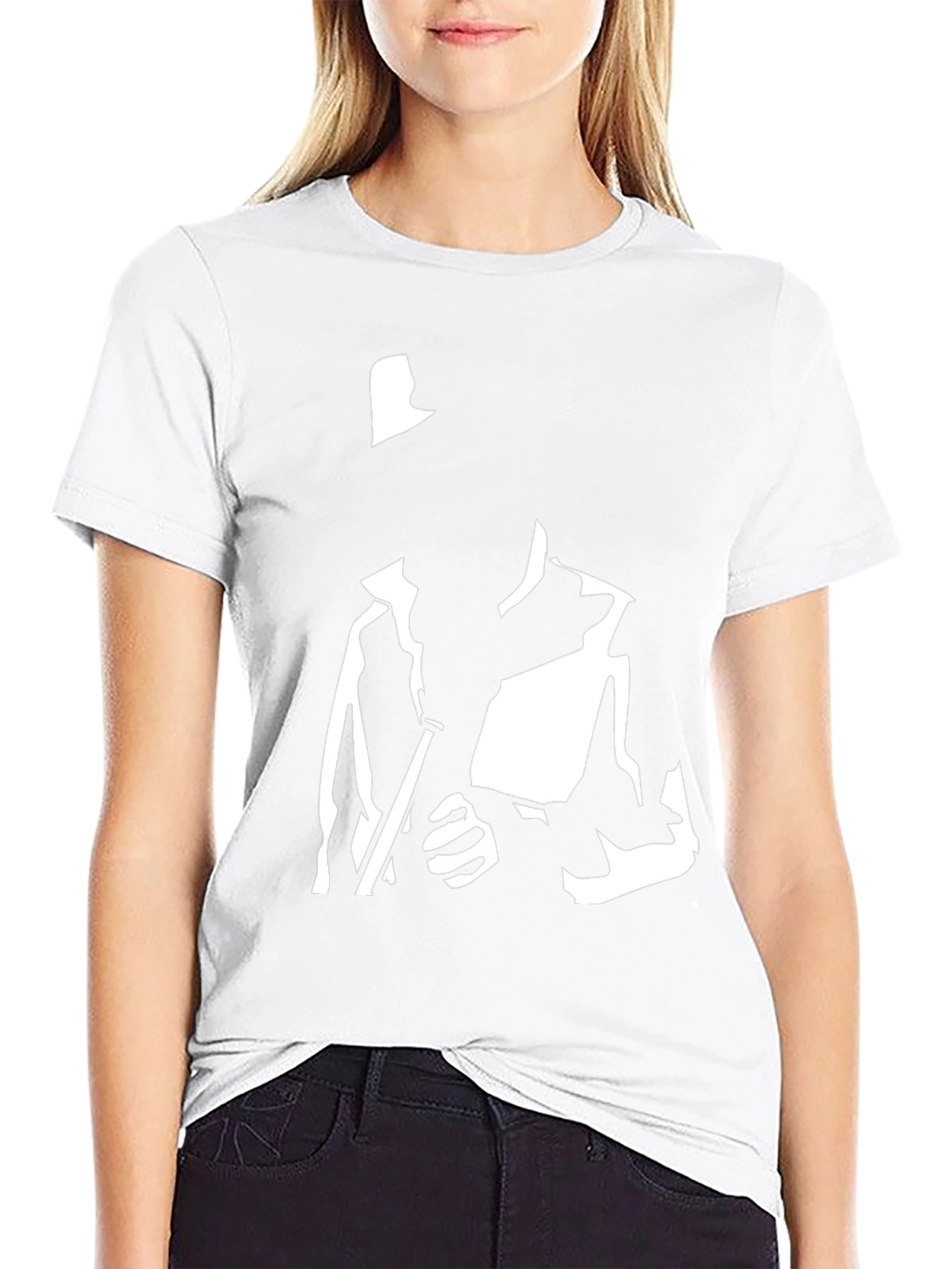 Black T-Shirt with Silhouette Graphic