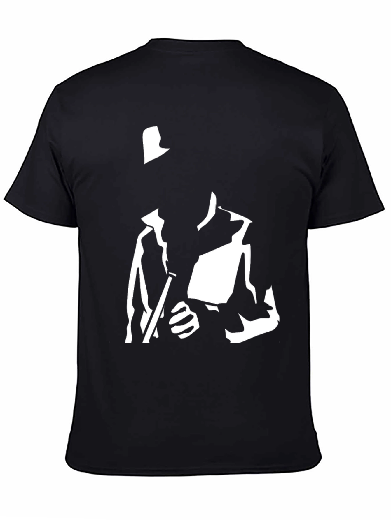 Black T-Shirt with Silhouette Graphic