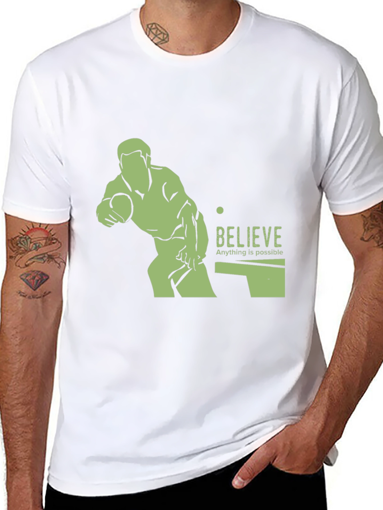 Believe Table Tennis Graphic Tee