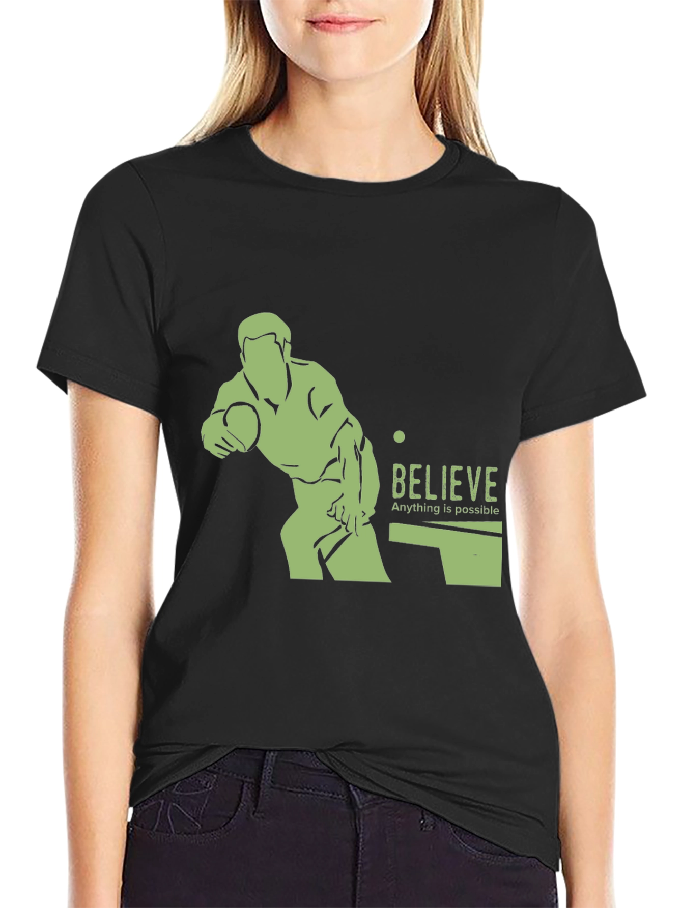 Believe Table Tennis Graphic Tee