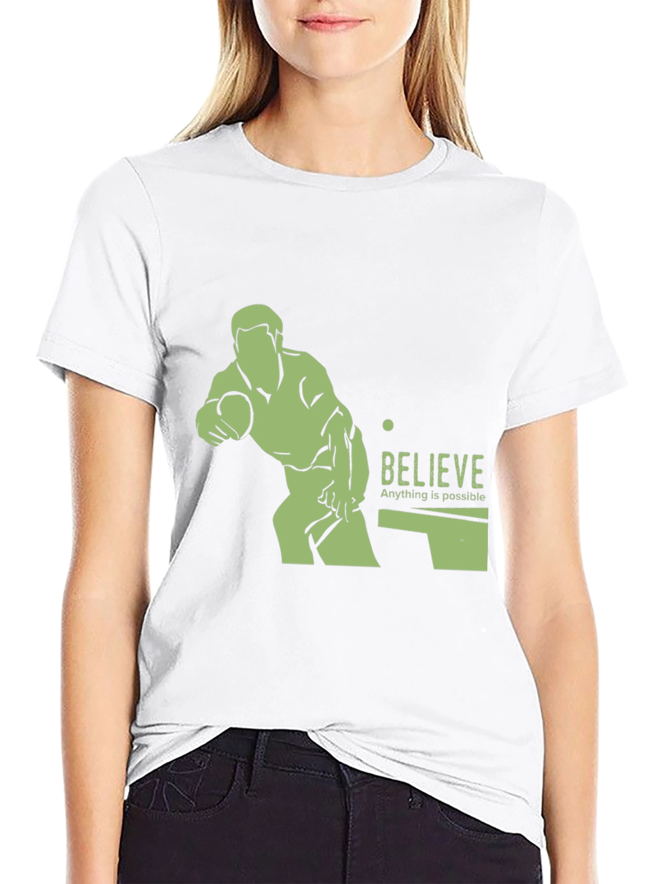 Believe Table Tennis Graphic Tee