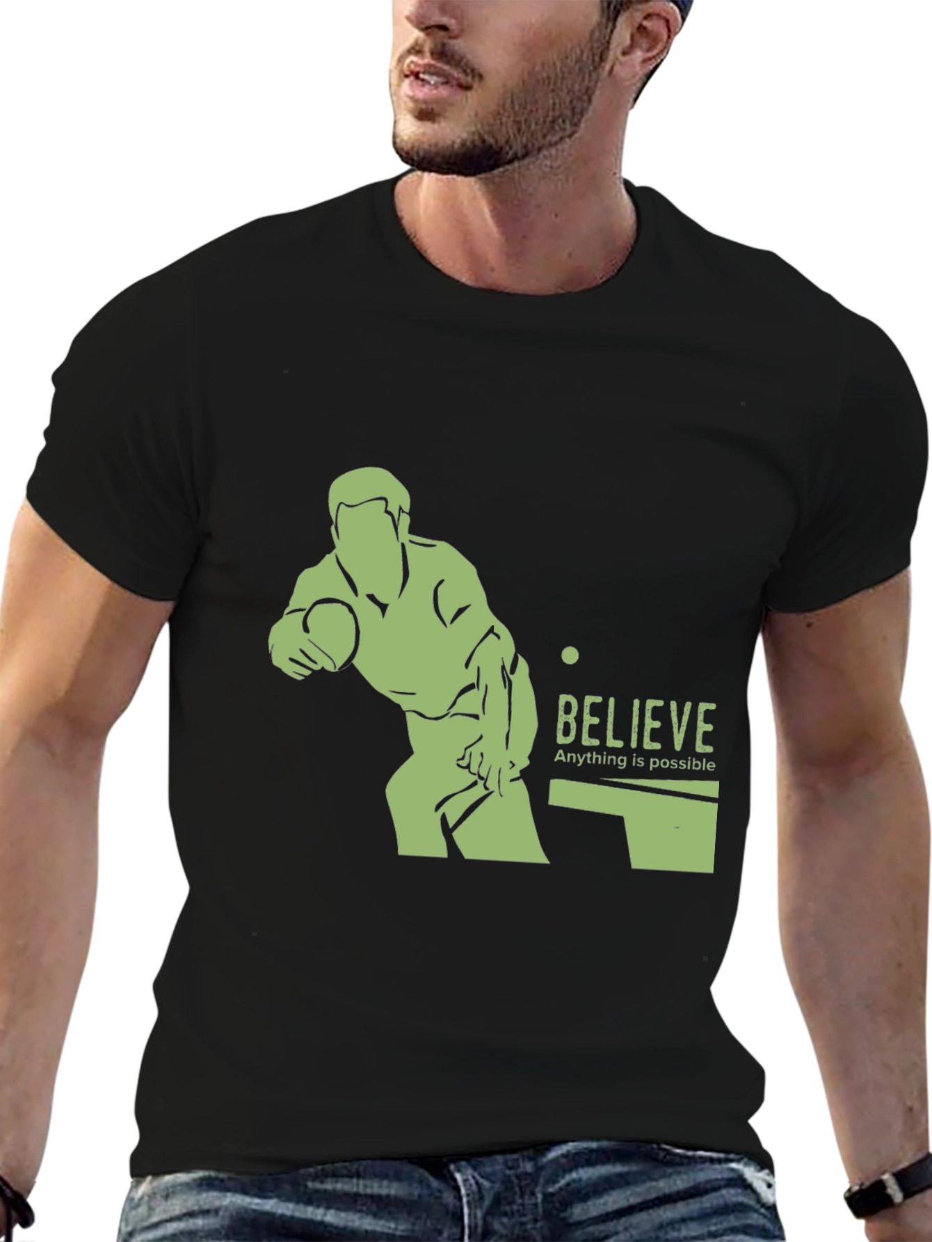 Believe Table Tennis Graphic Tee