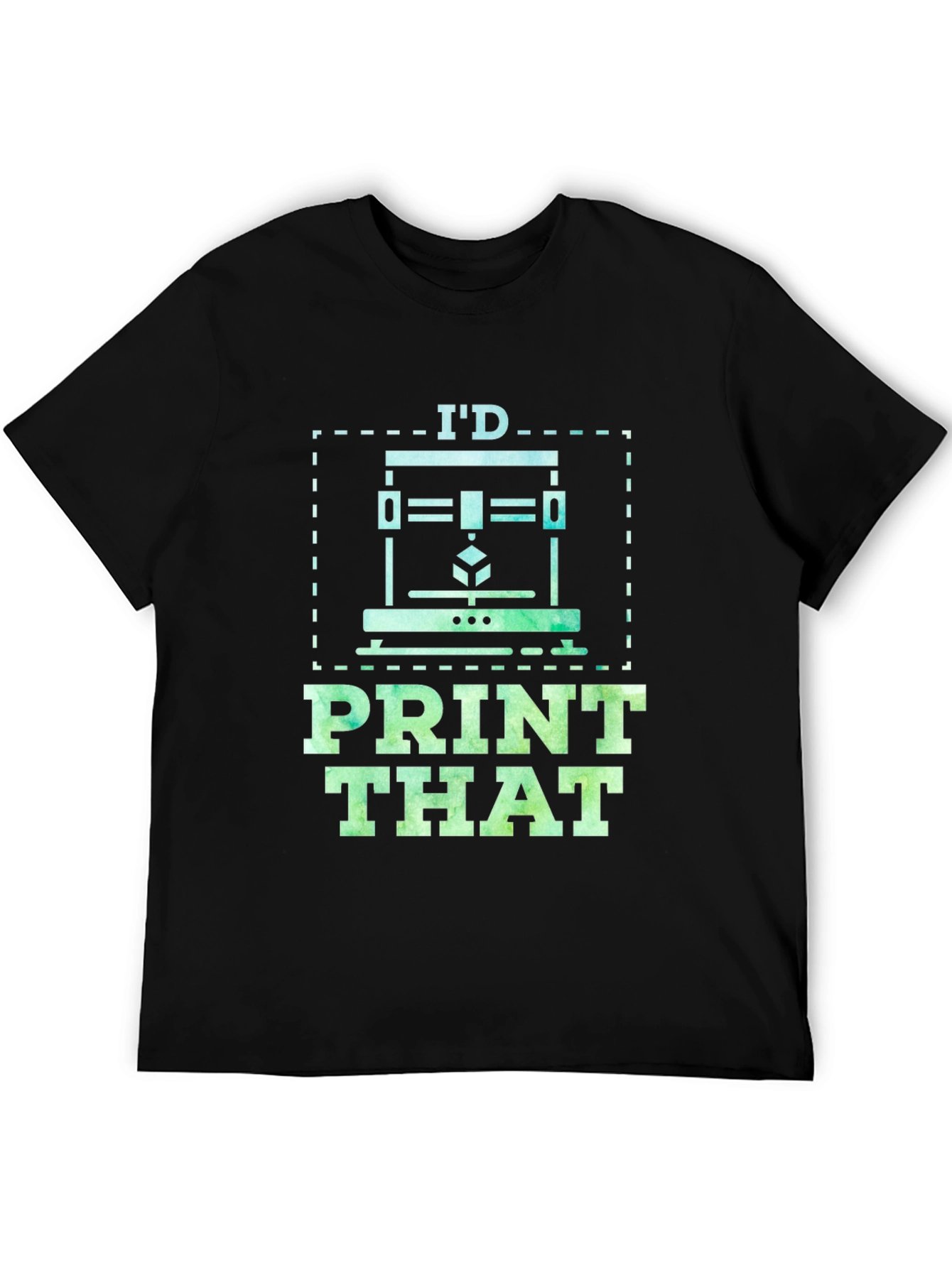 Id Print That 3D Printing Hobbyist Black T-Shirt