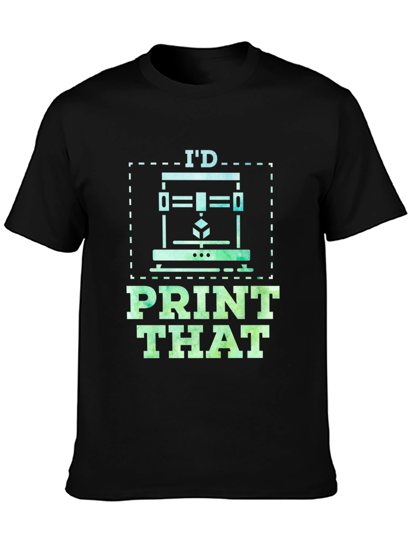 Id Print That 3D Printing Hobbyist Black T-Shirt