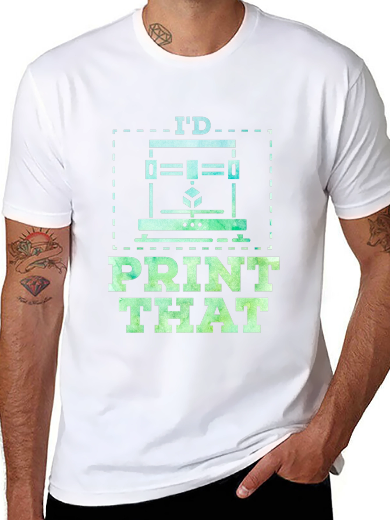 Id Print That 3D Printing Hobbyist Black T-Shirt