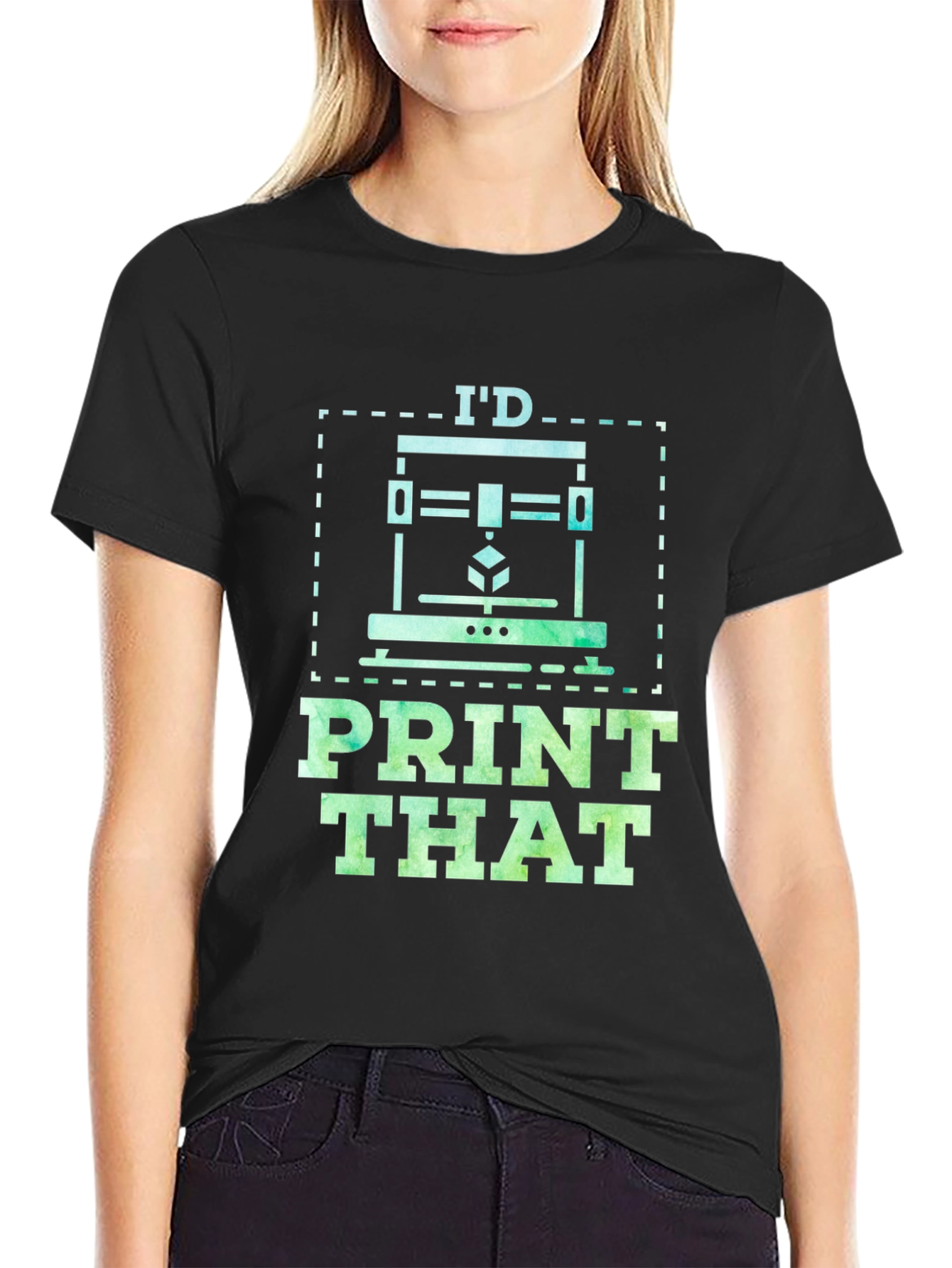 Id Print That 3D Printing Hobbyist Black T-Shirt